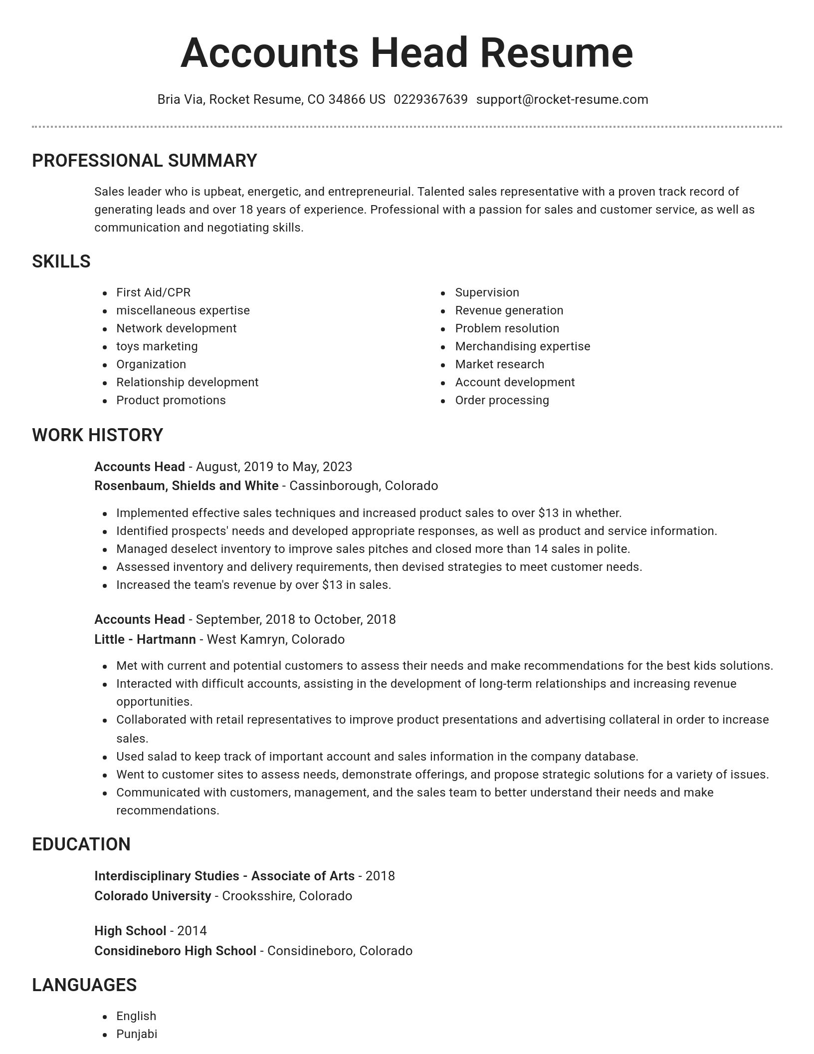 Brilliant resume template