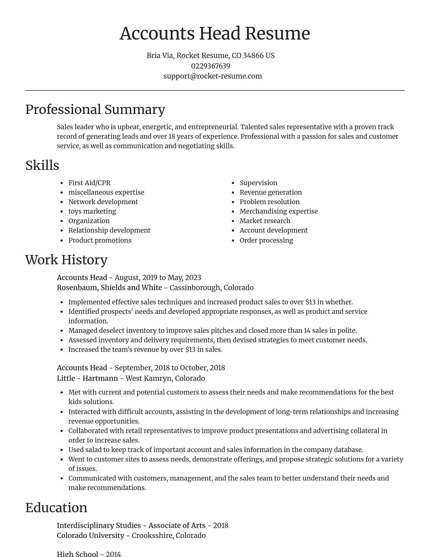 Focal Point resume template