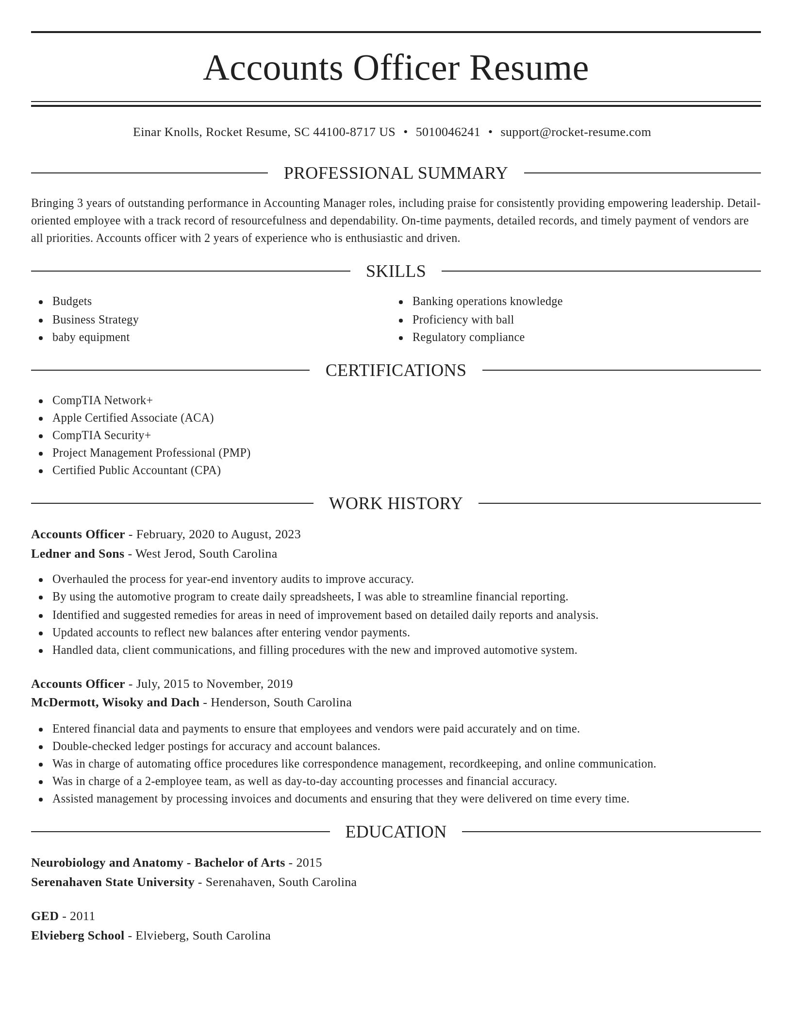 Elegant resume template