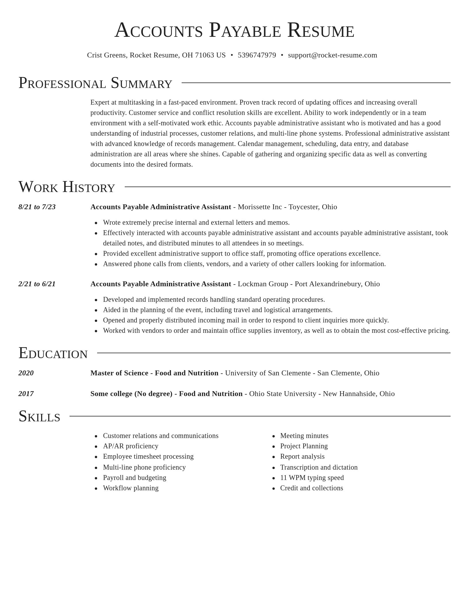Director resume template