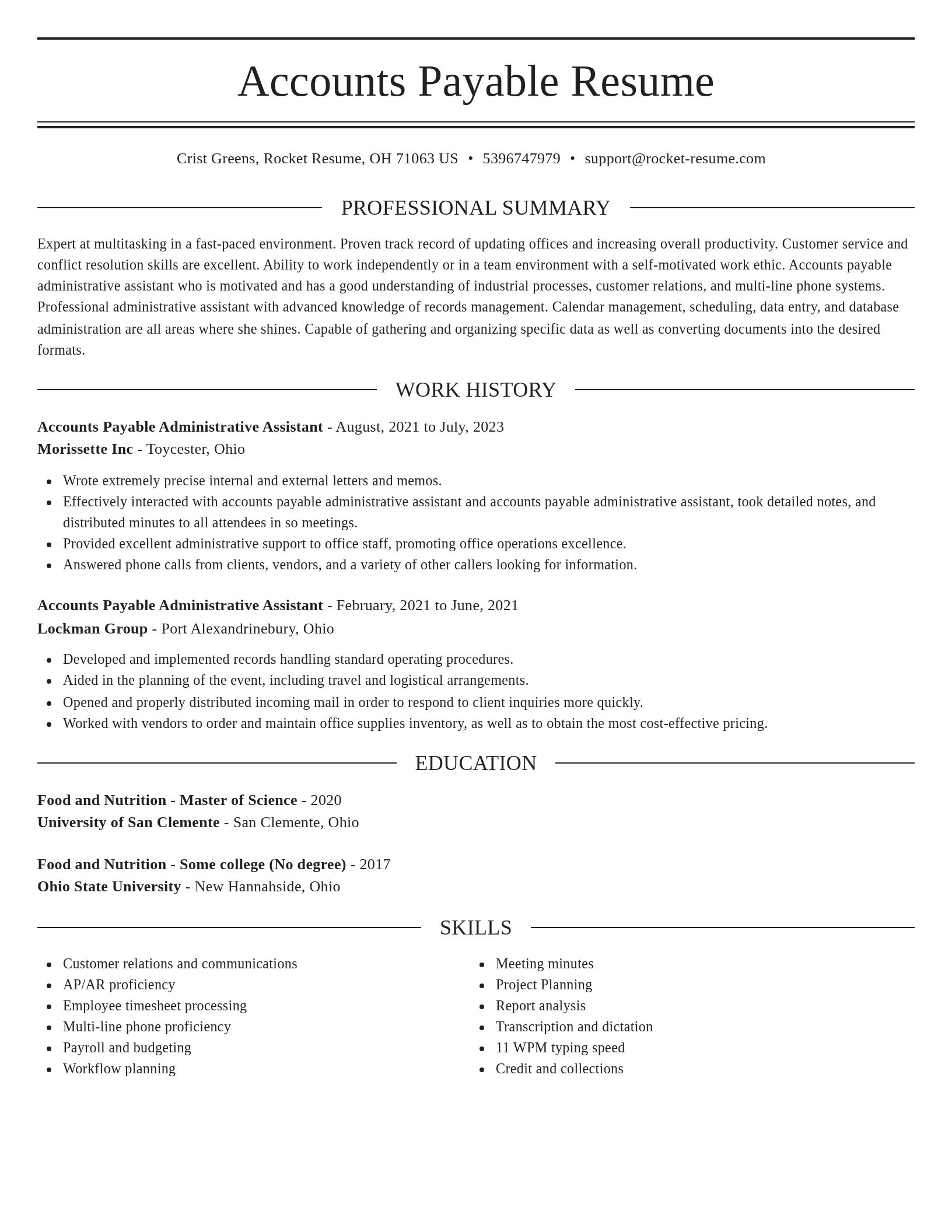 Elegant resume template