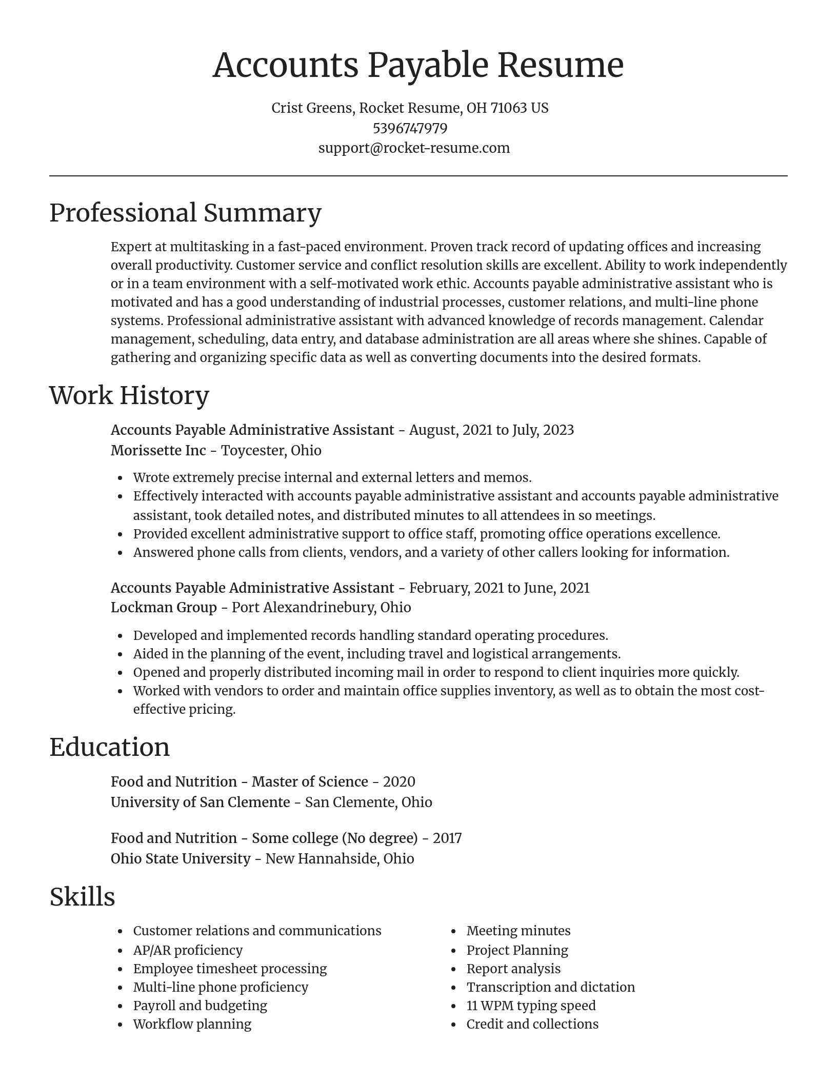Focal Point resume template