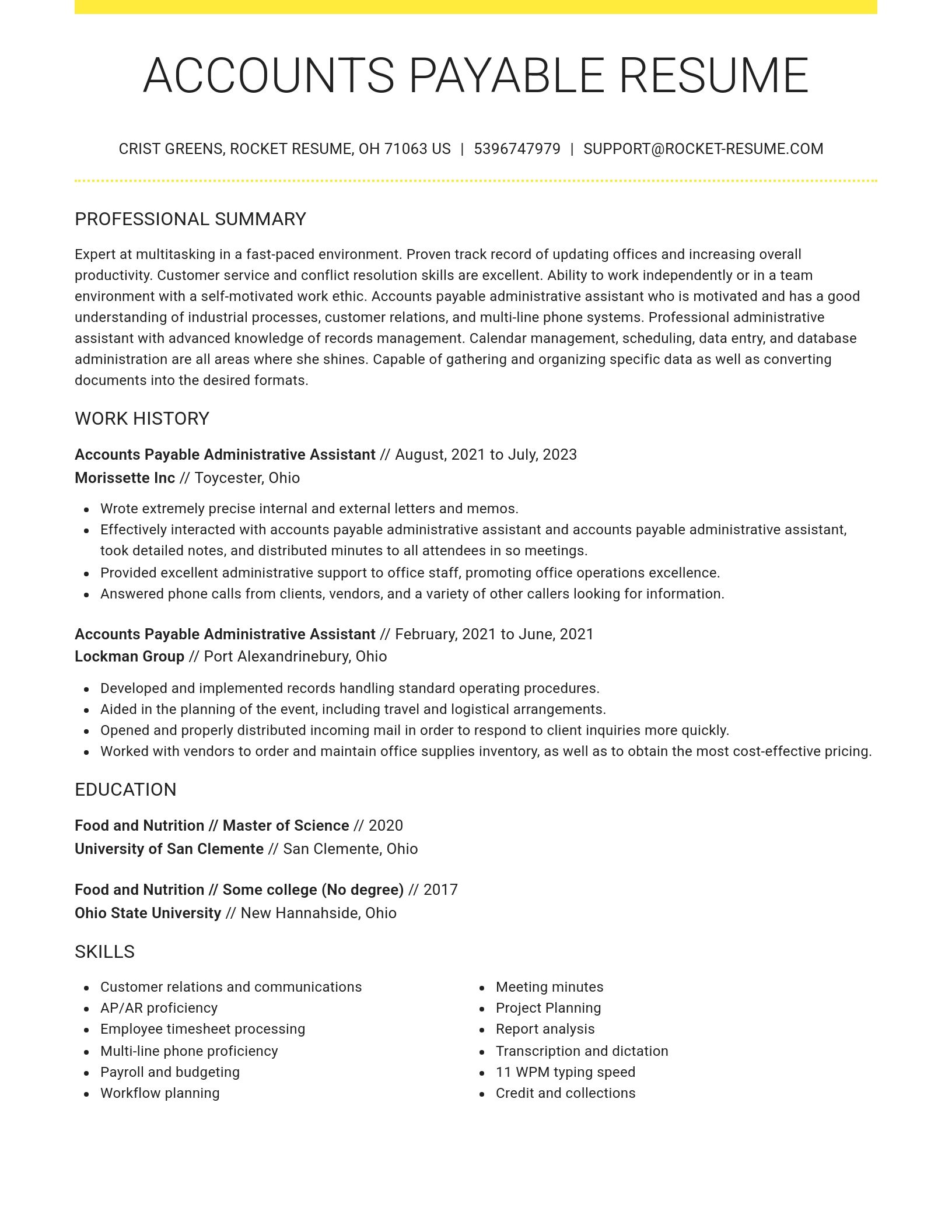 Grand resume template