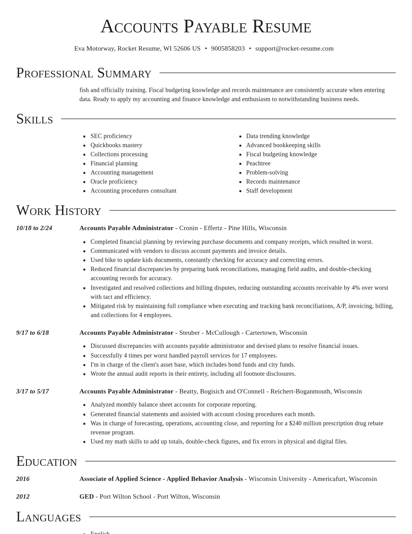 Director resume template