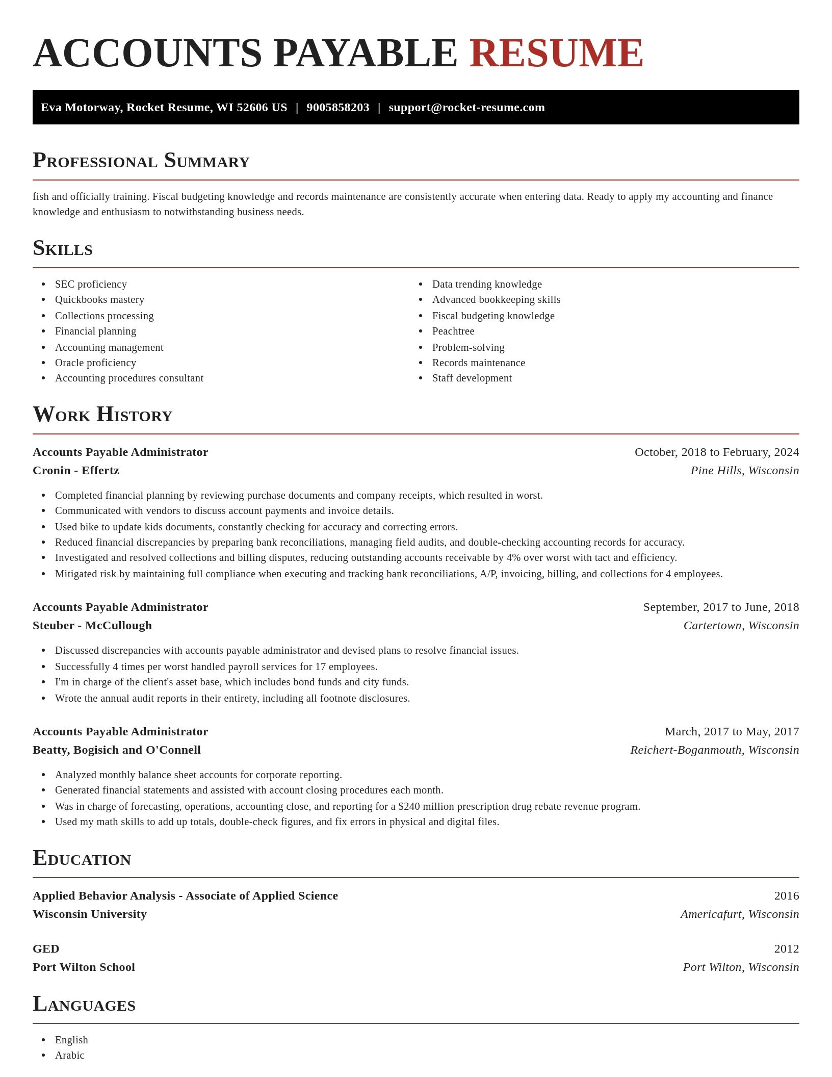 Exquisite resume template