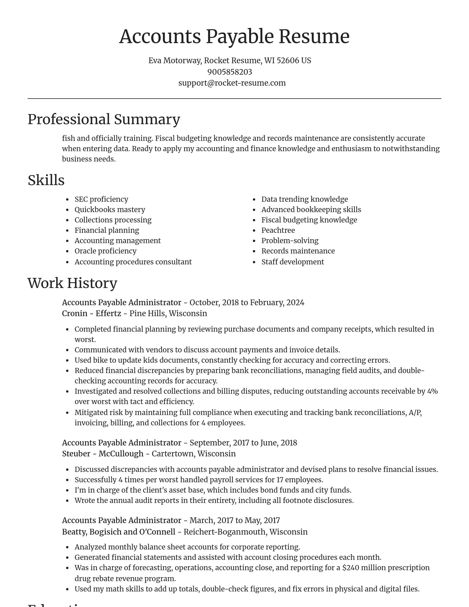 Focal Point resume template