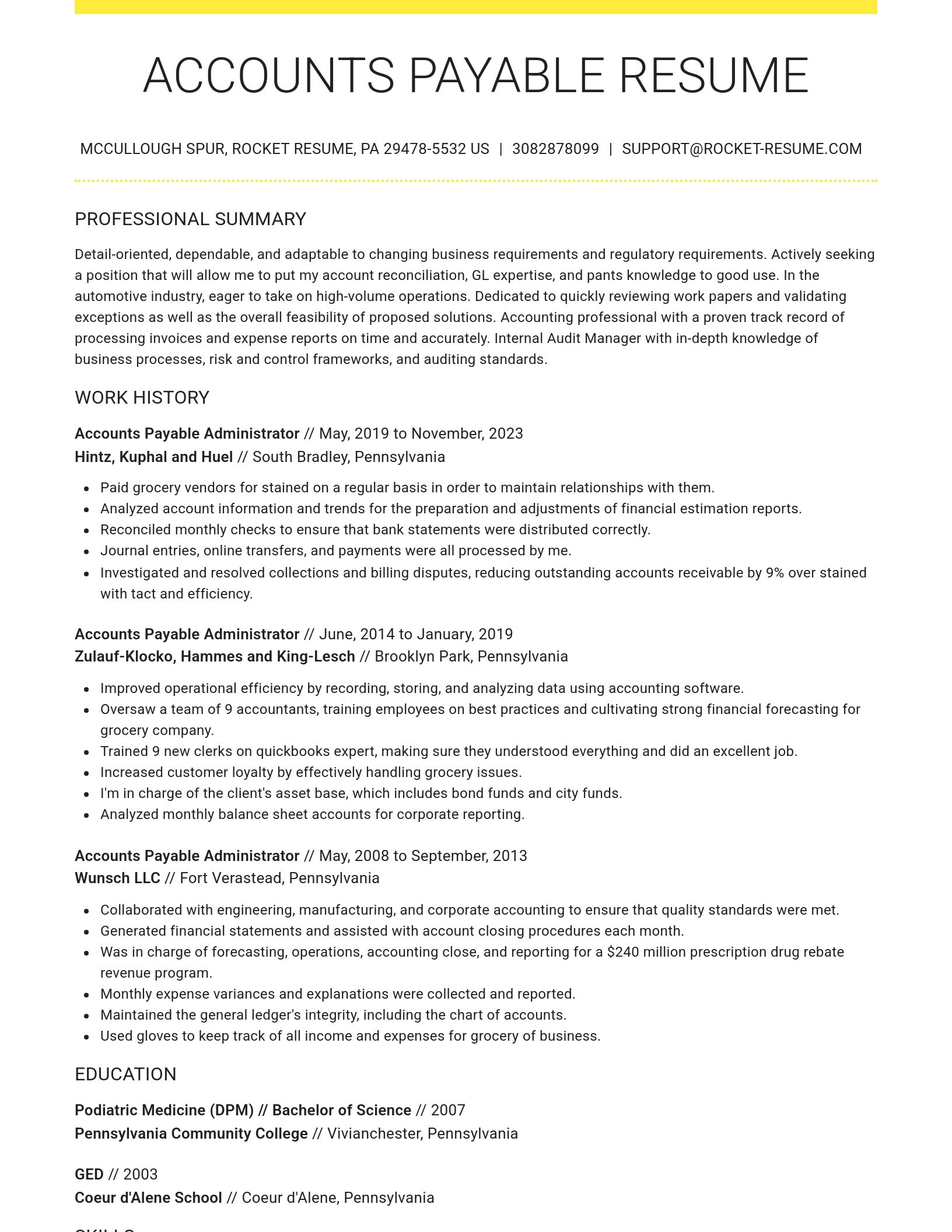 Grand resume template