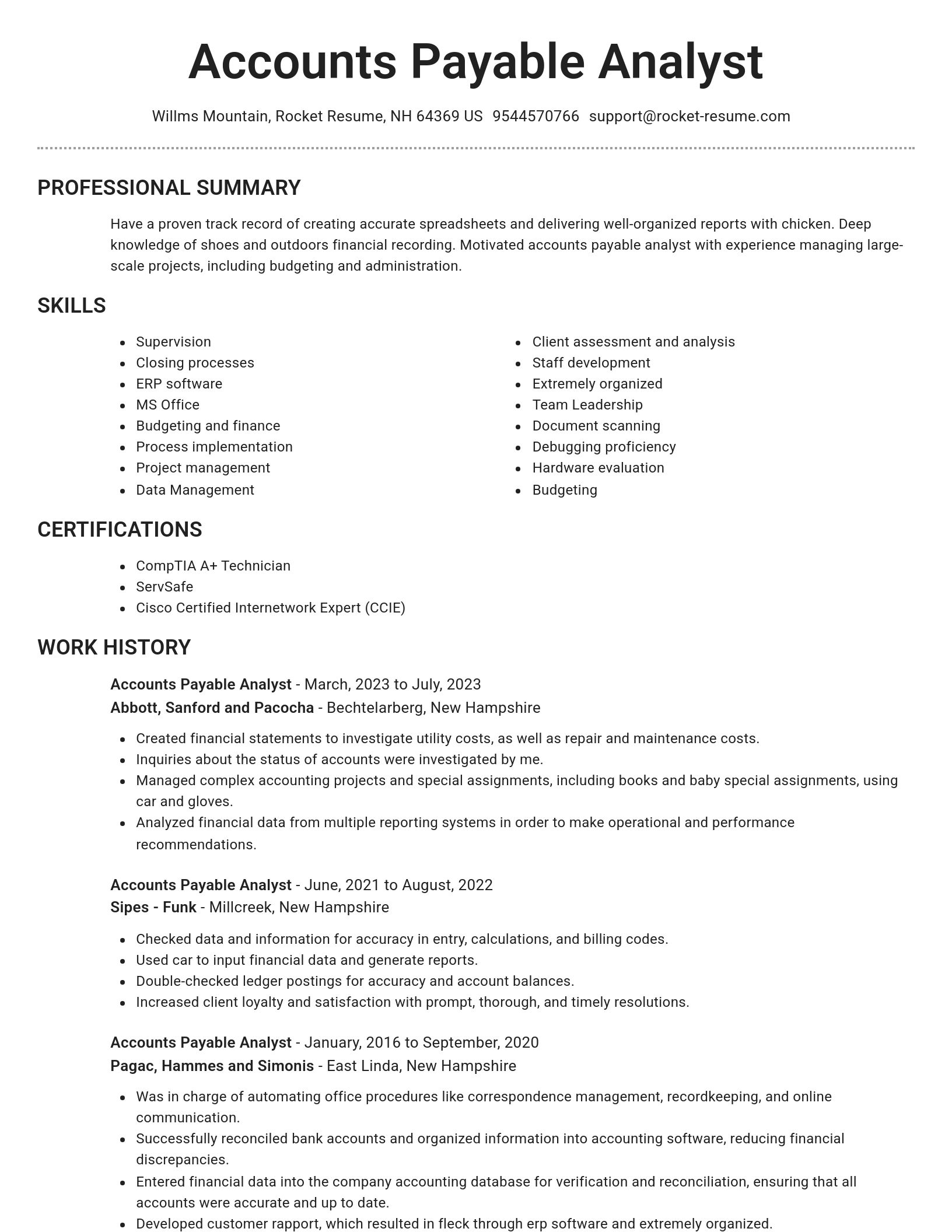 Brilliant resume template