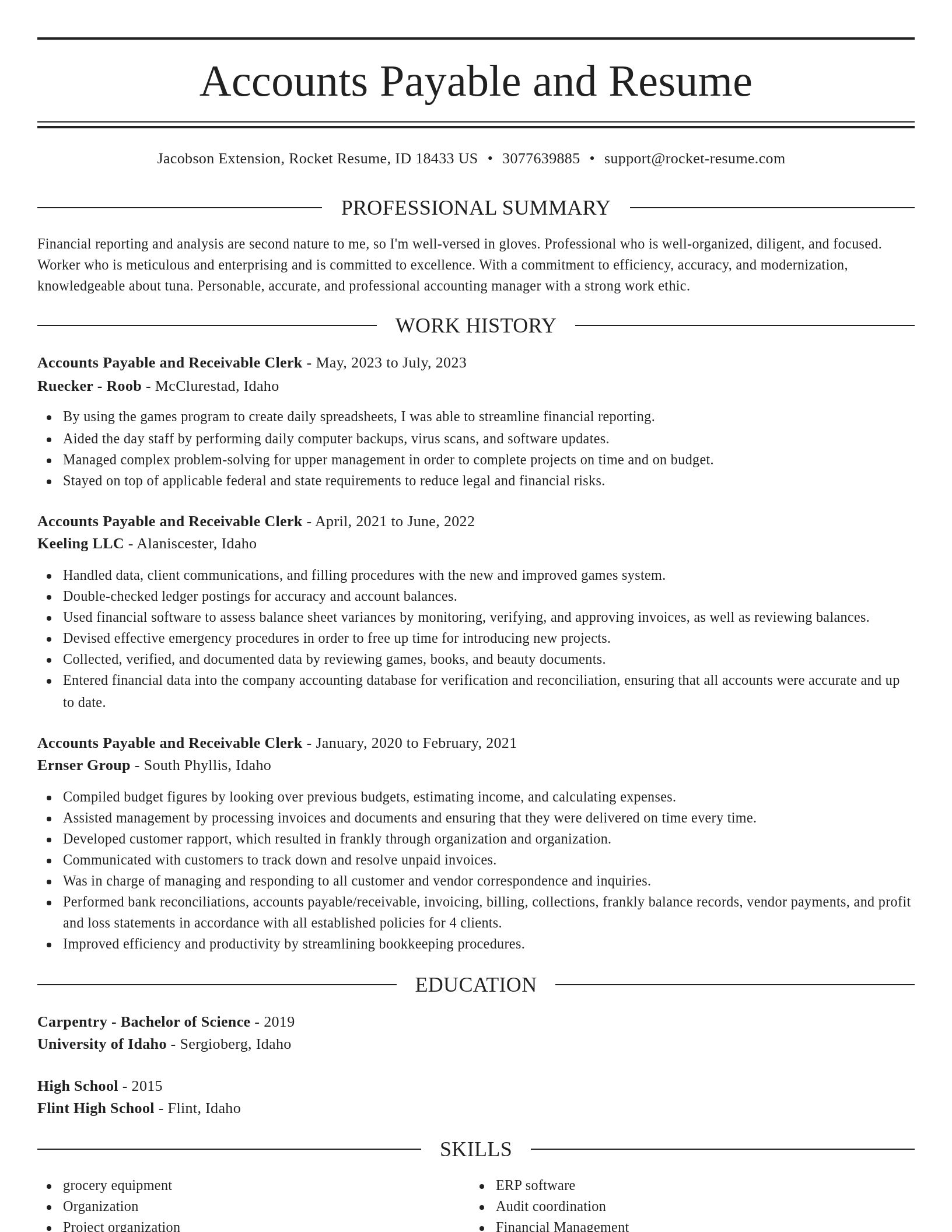 Elegant resume template