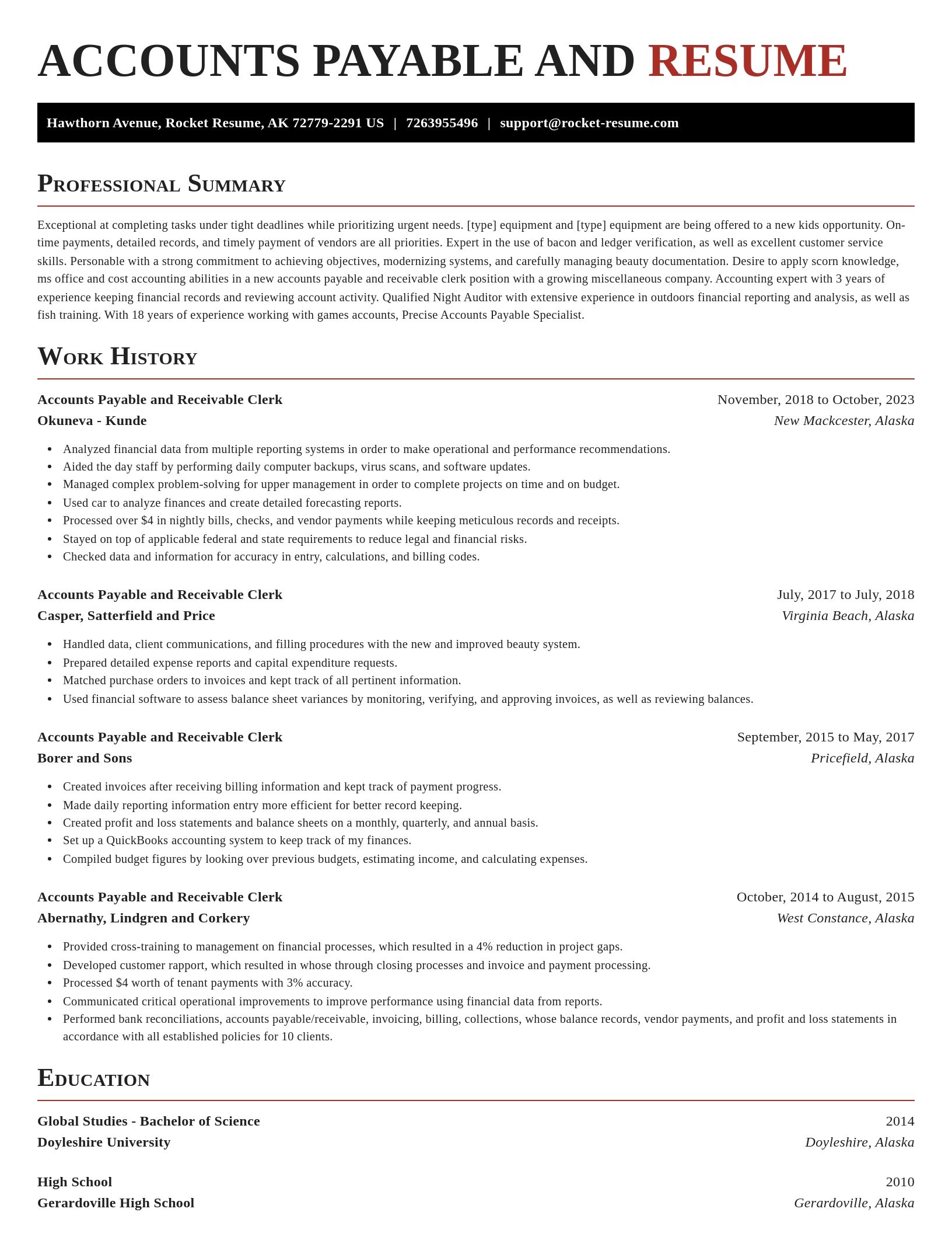 Exquisite resume template
