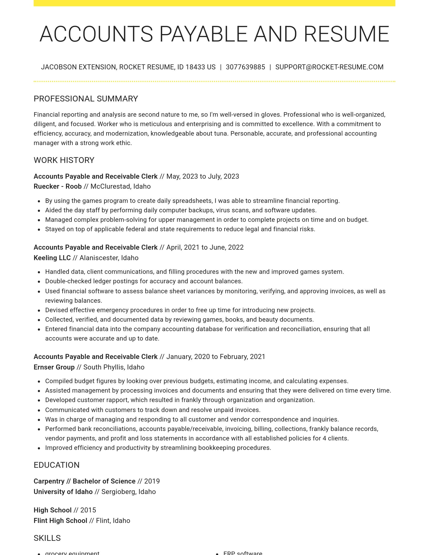 Grand resume template