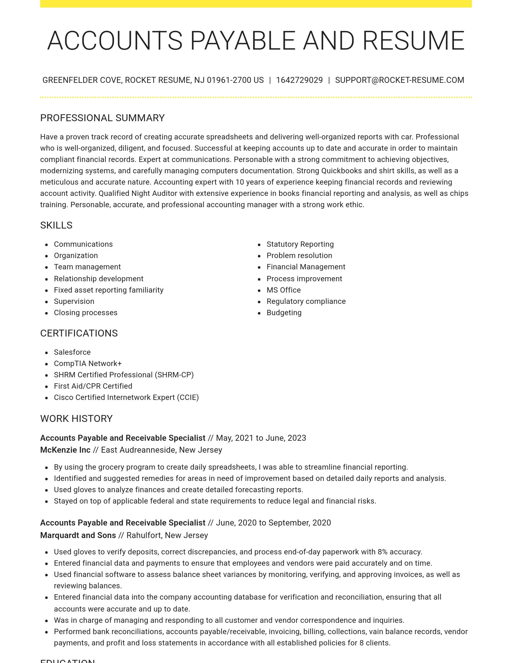 Grand resume template