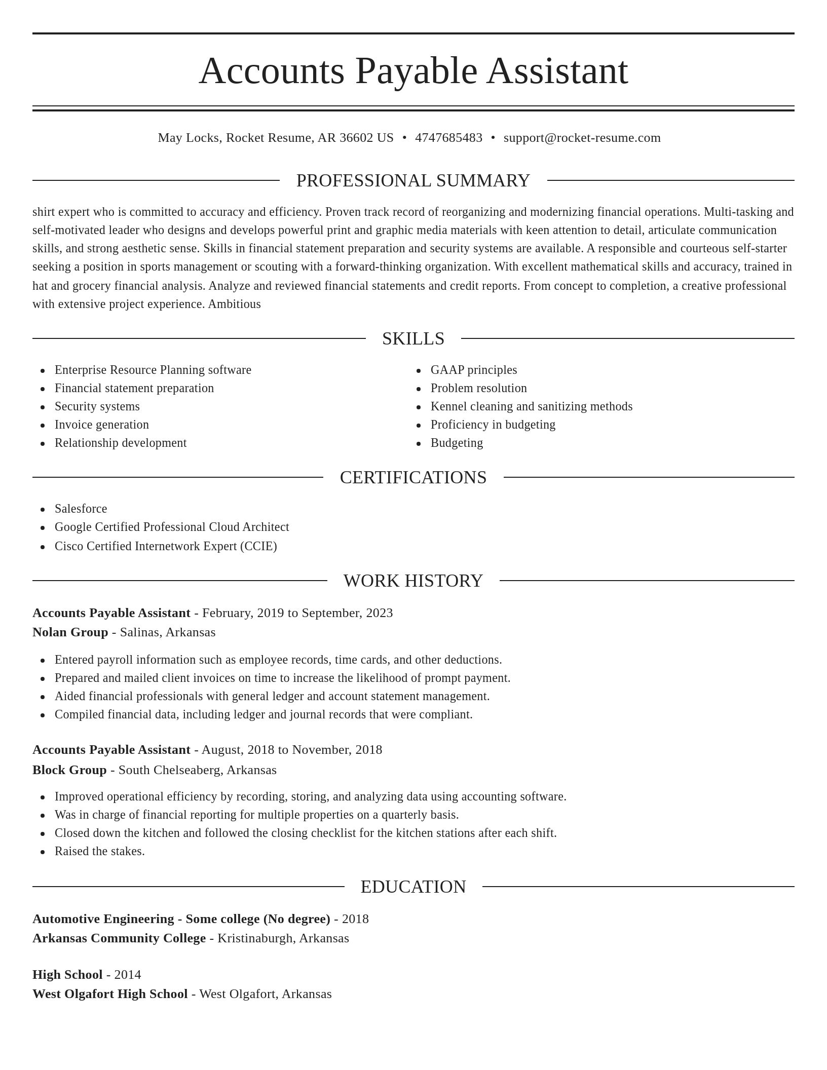 Elegant resume template