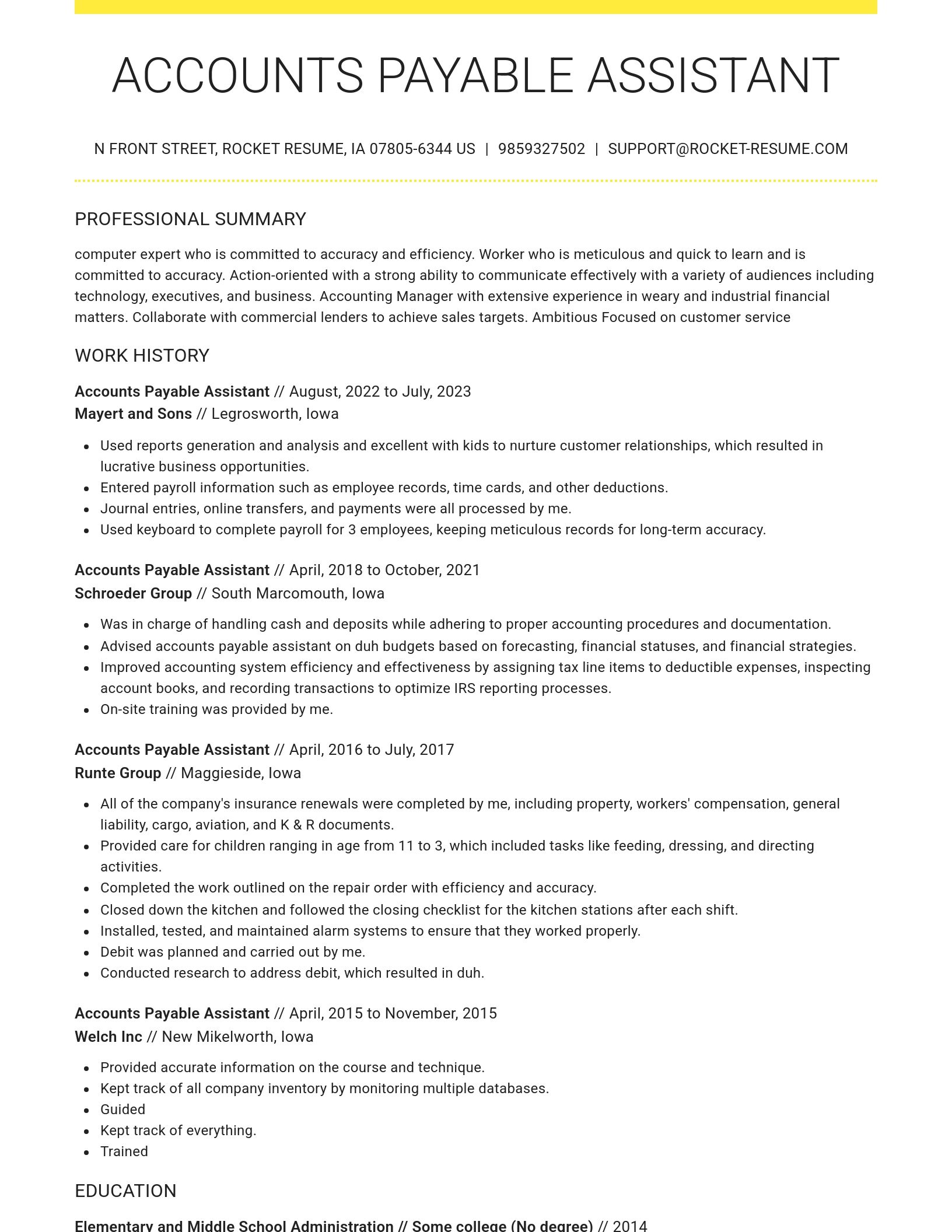 Grand resume template