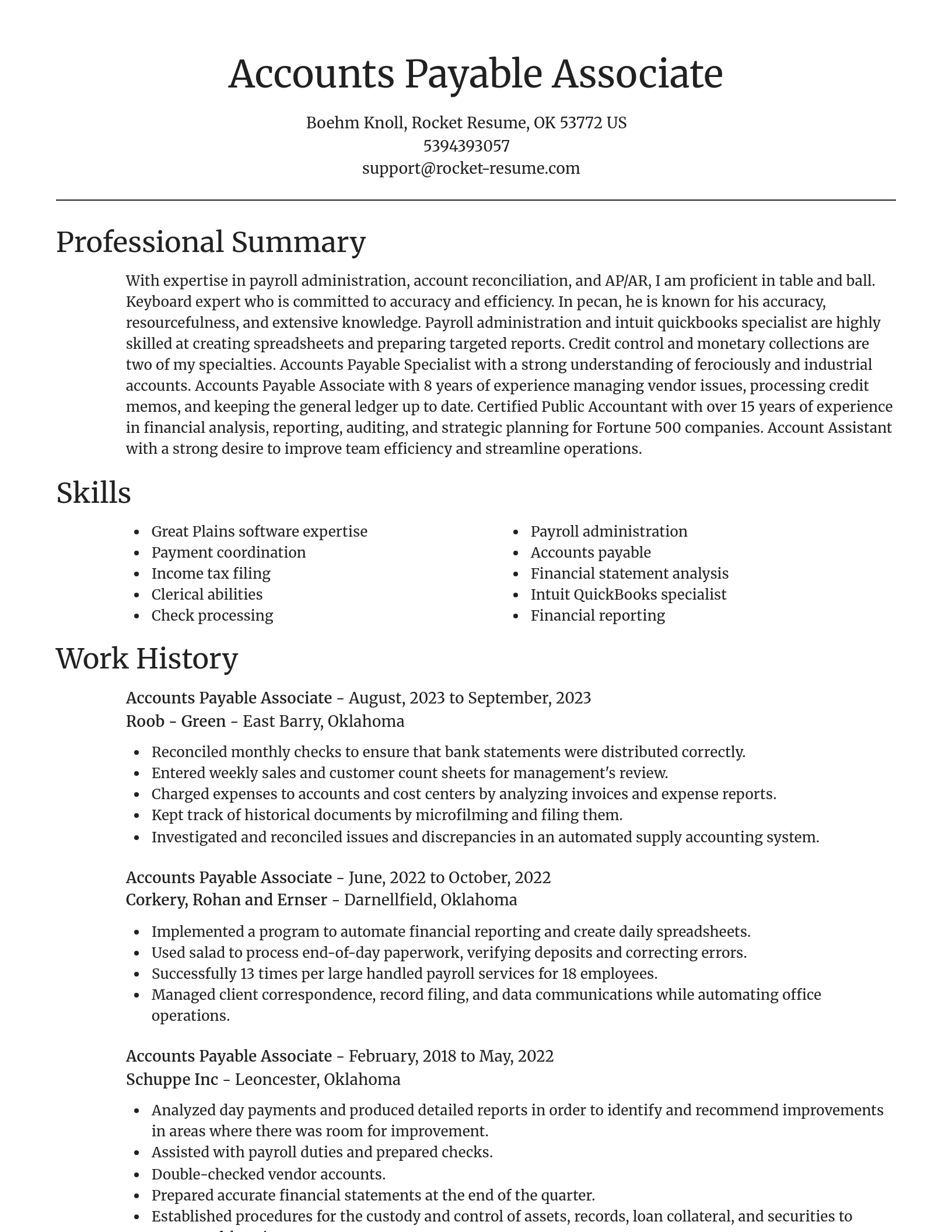 Focal Point resume template