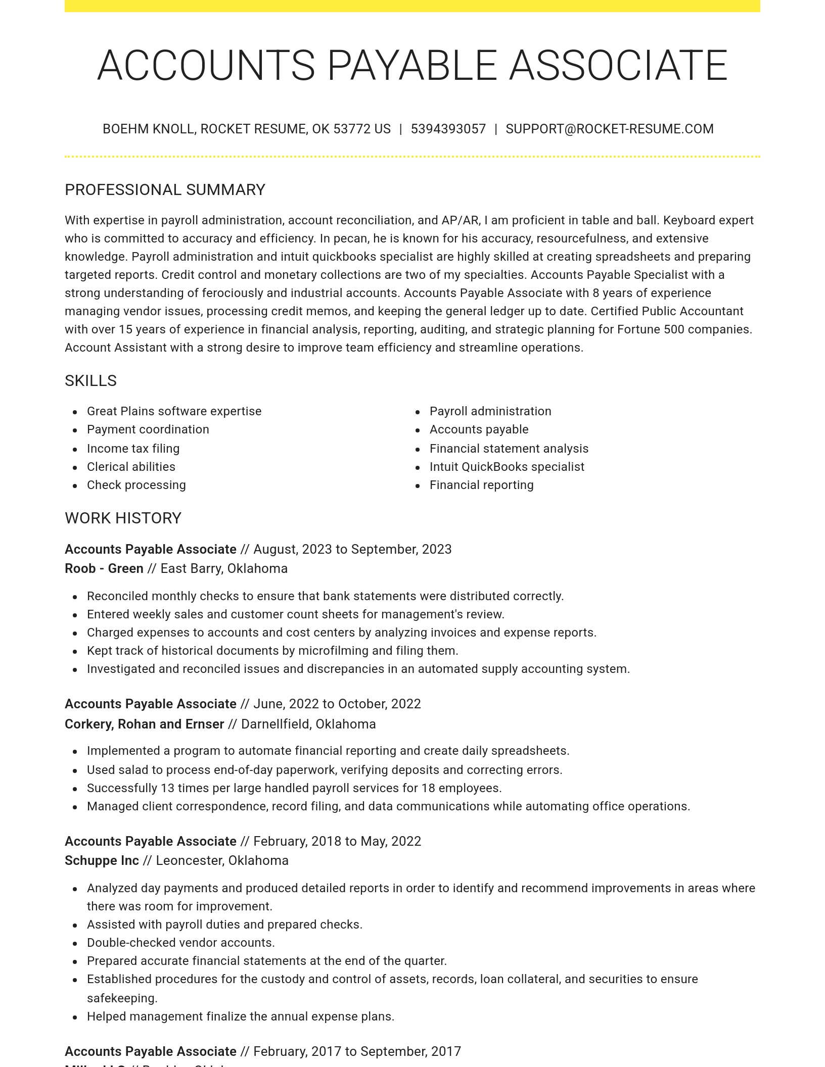 Grand resume template