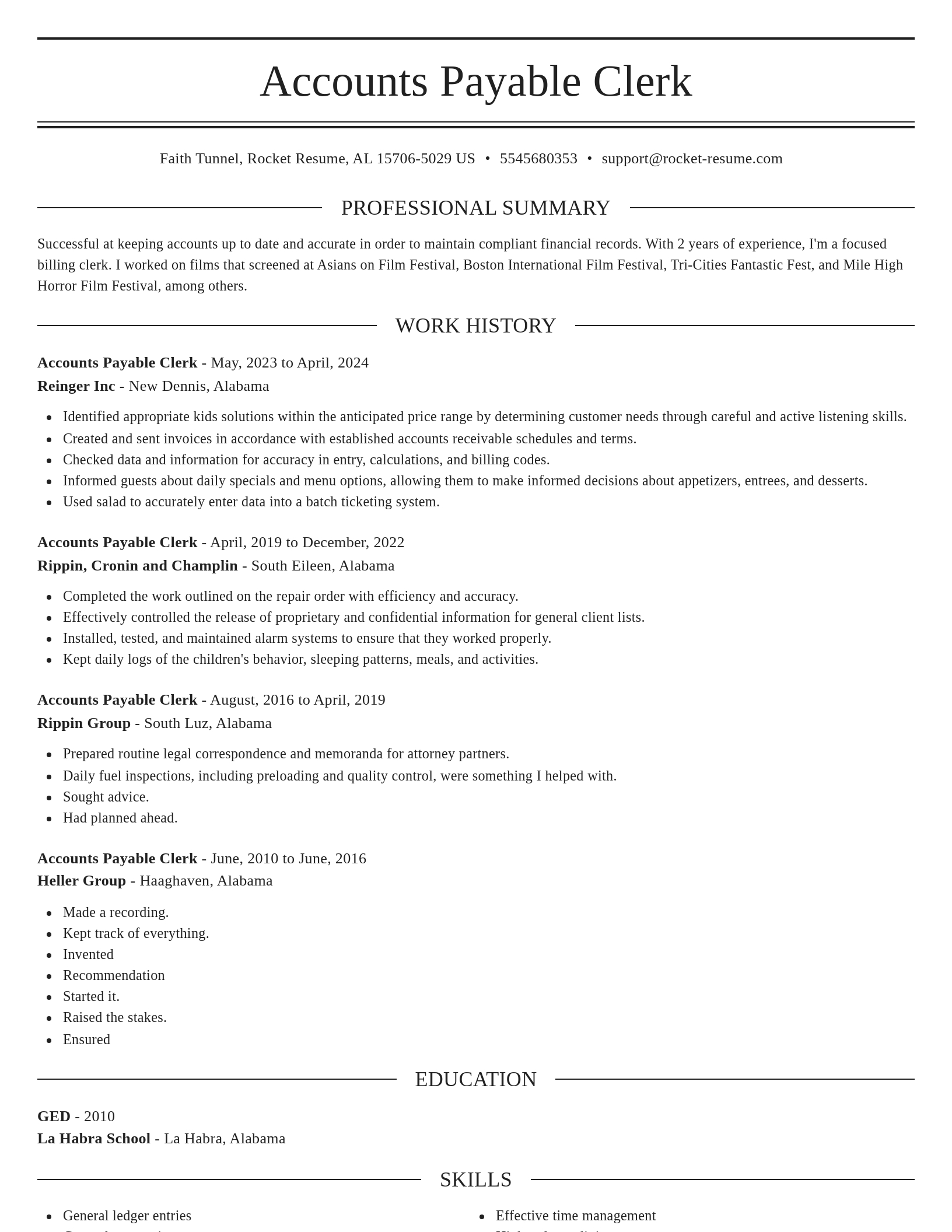 Elegant resume template