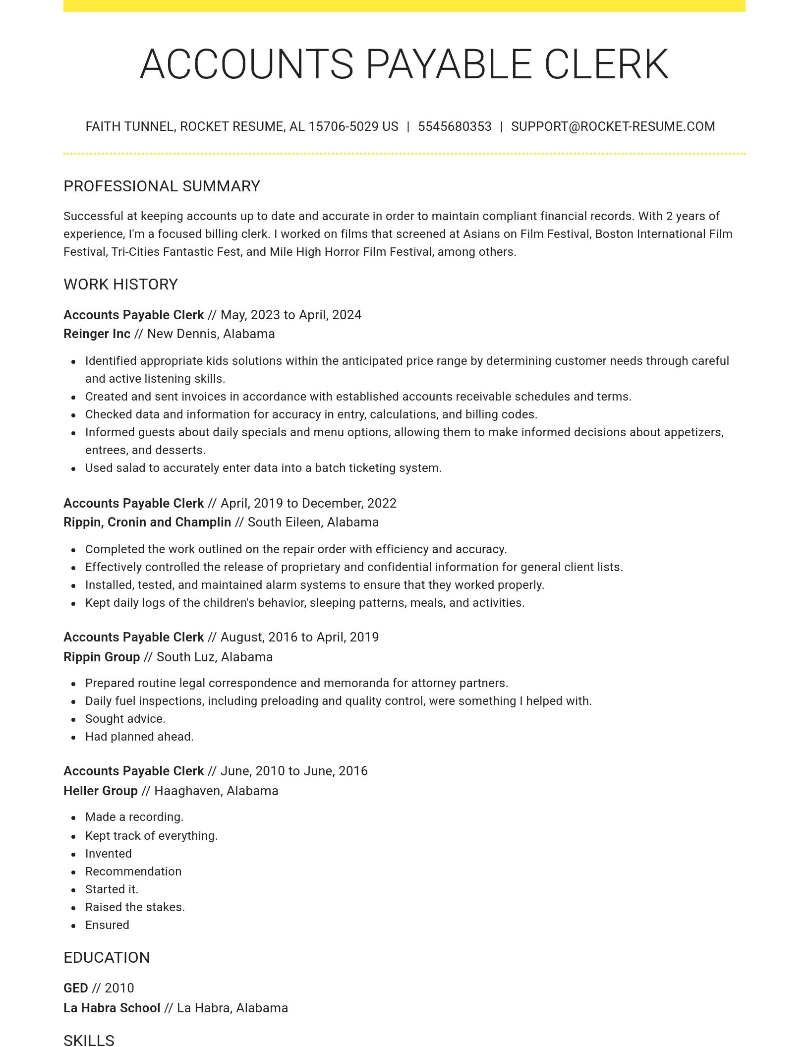 Grand resume template