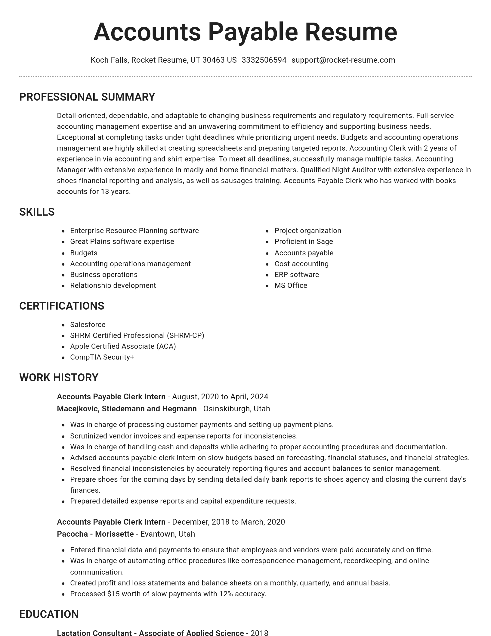 Brilliant resume template