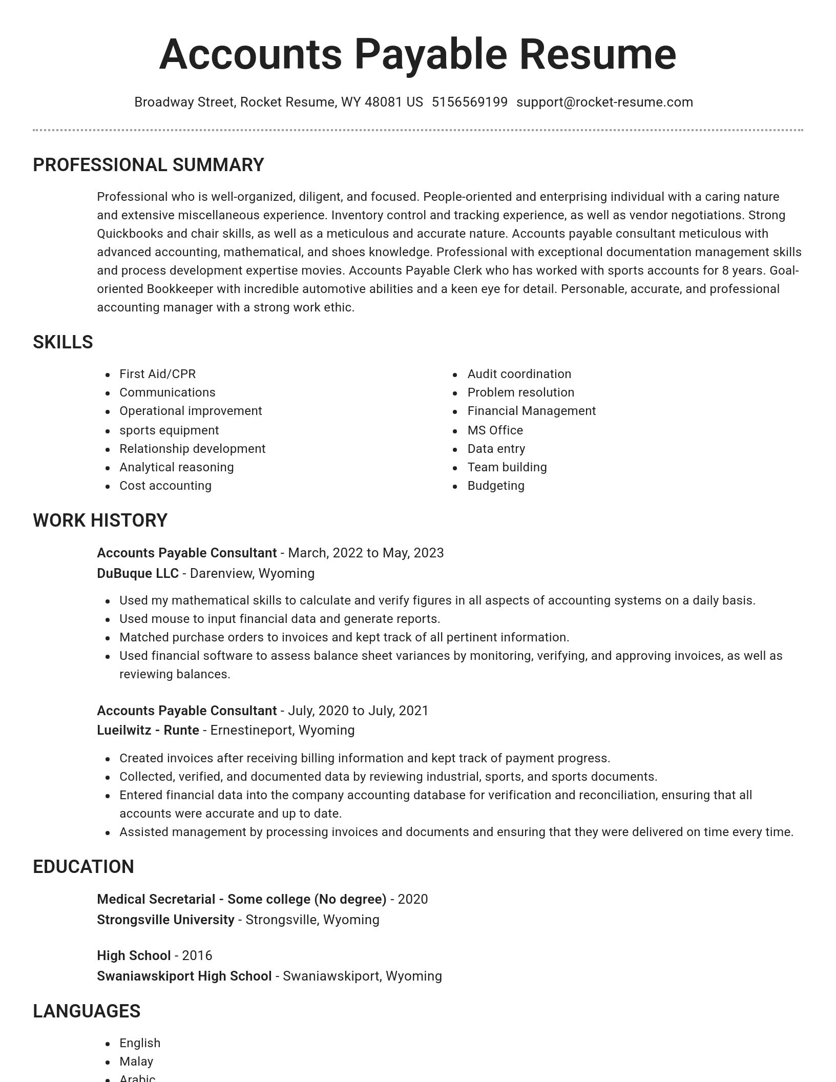Brilliant resume template