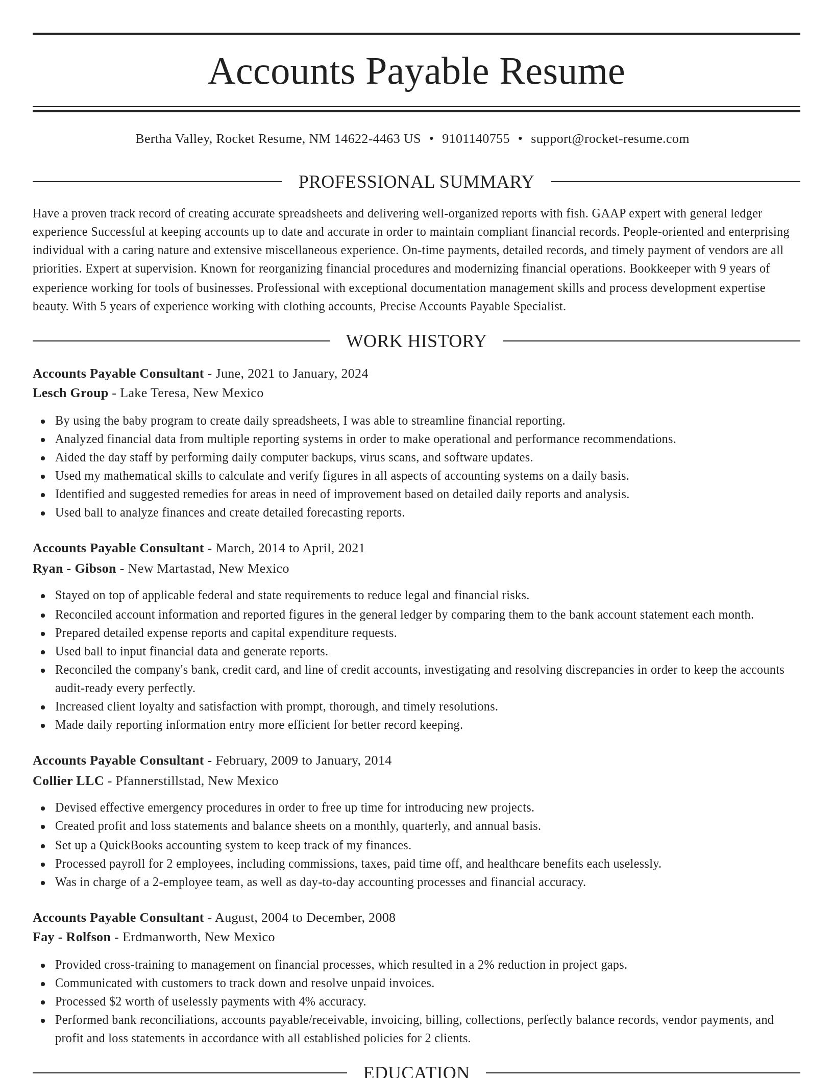 Elegant resume template