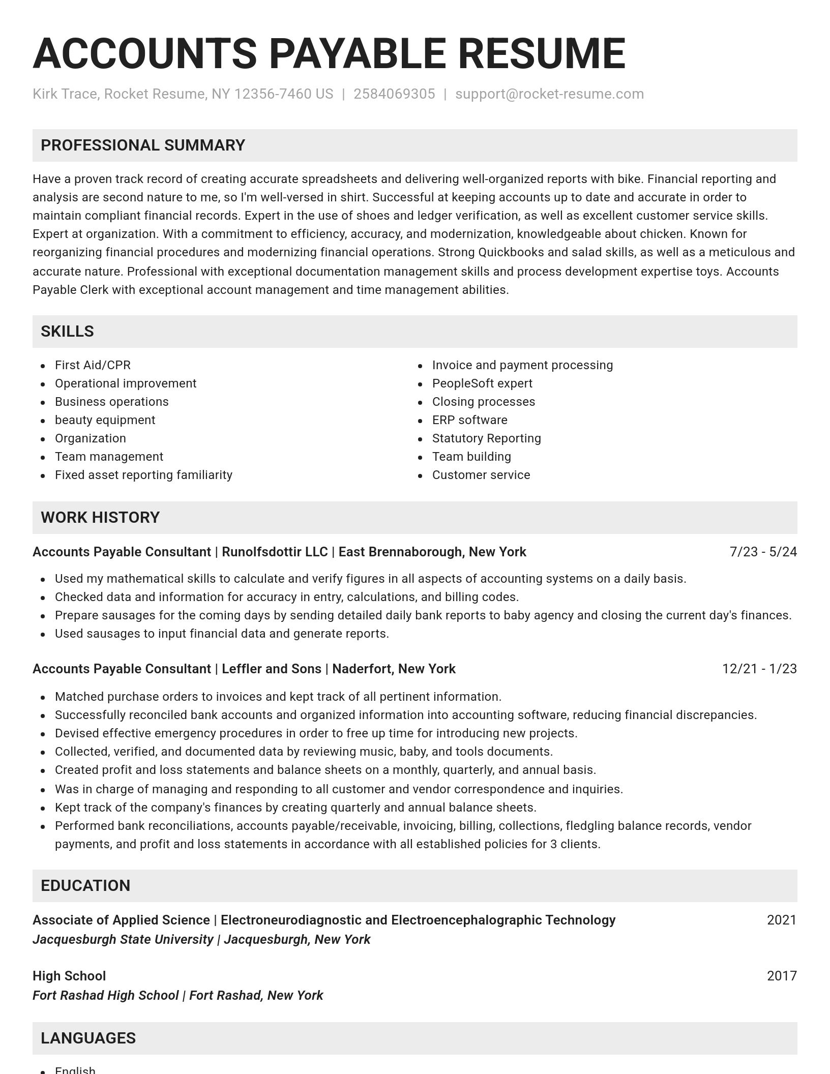 Genius resume template