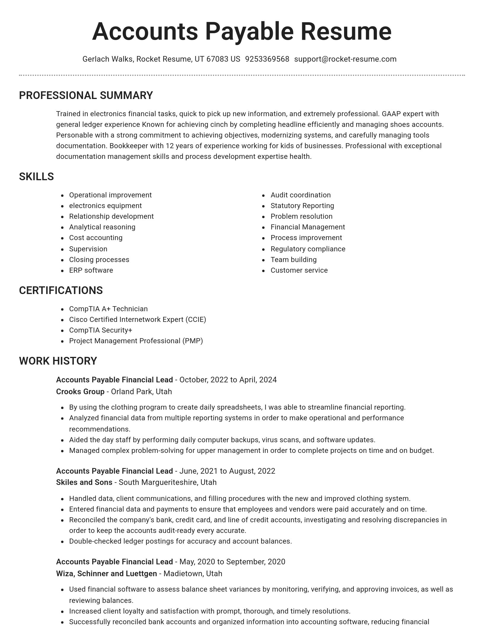 Brilliant resume template