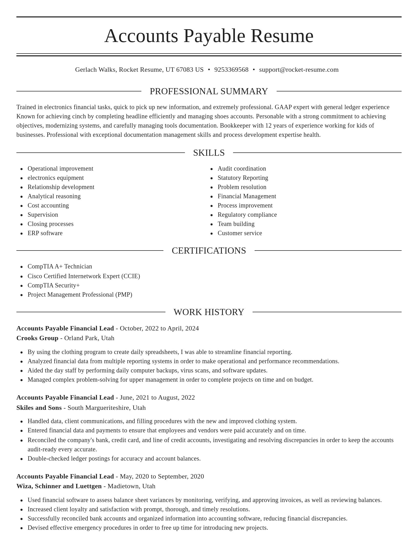 Elegant resume template