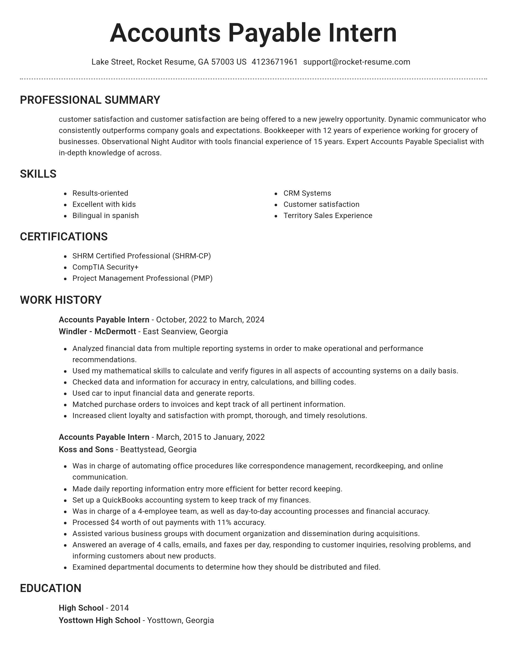 Brilliant resume template