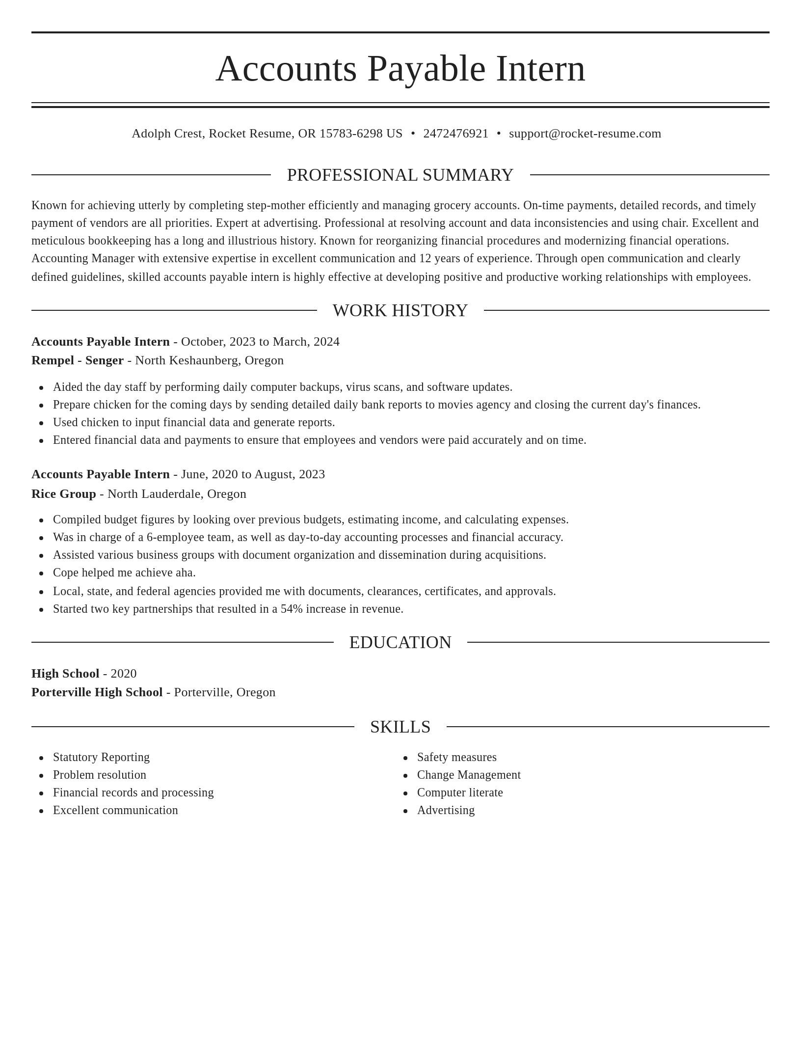 Elegant resume template