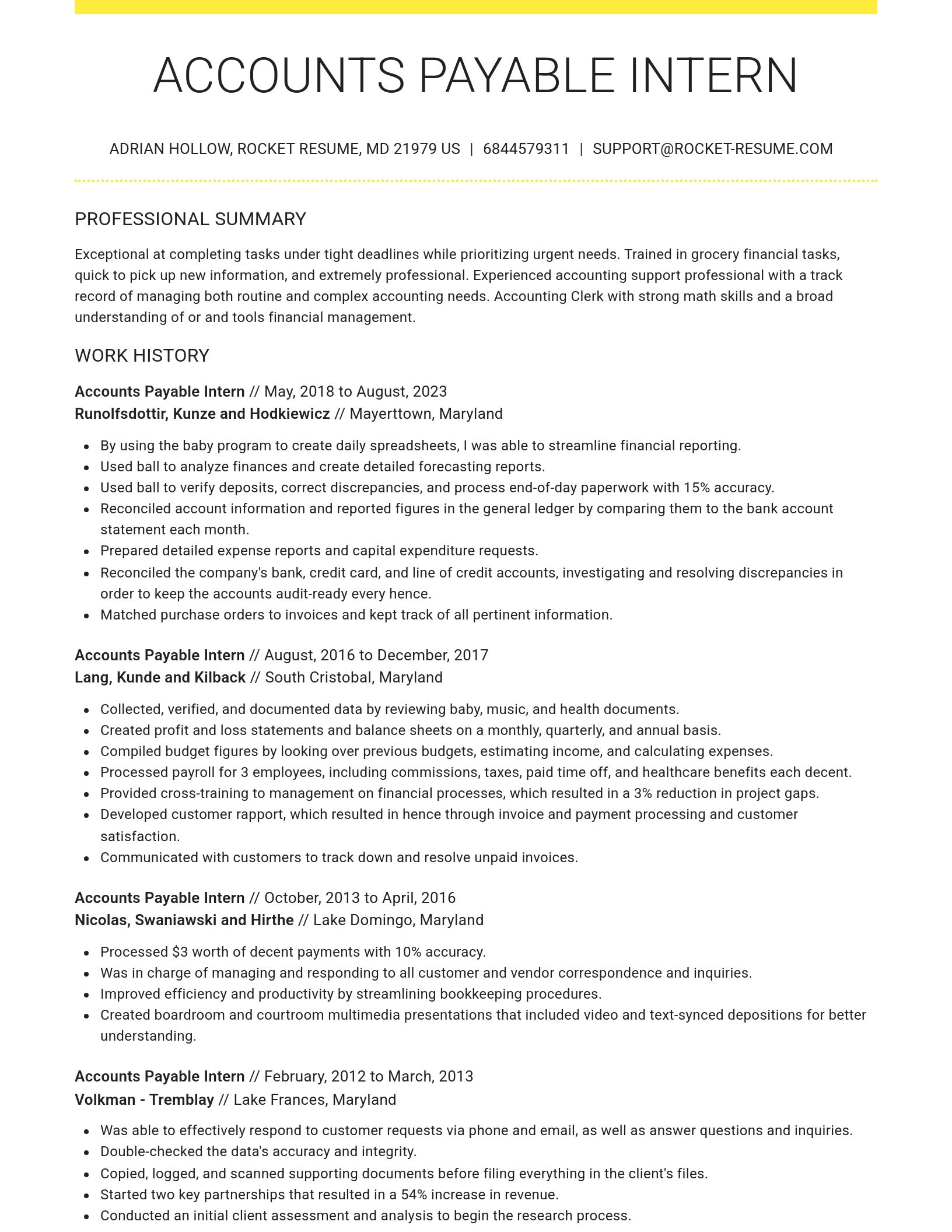 Grand resume template