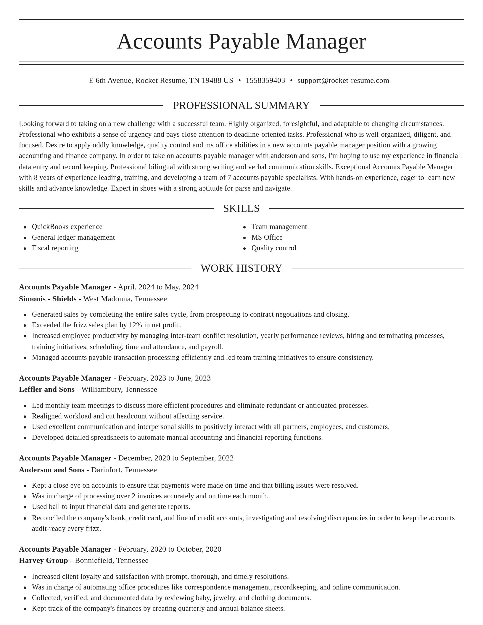 Elegant resume template