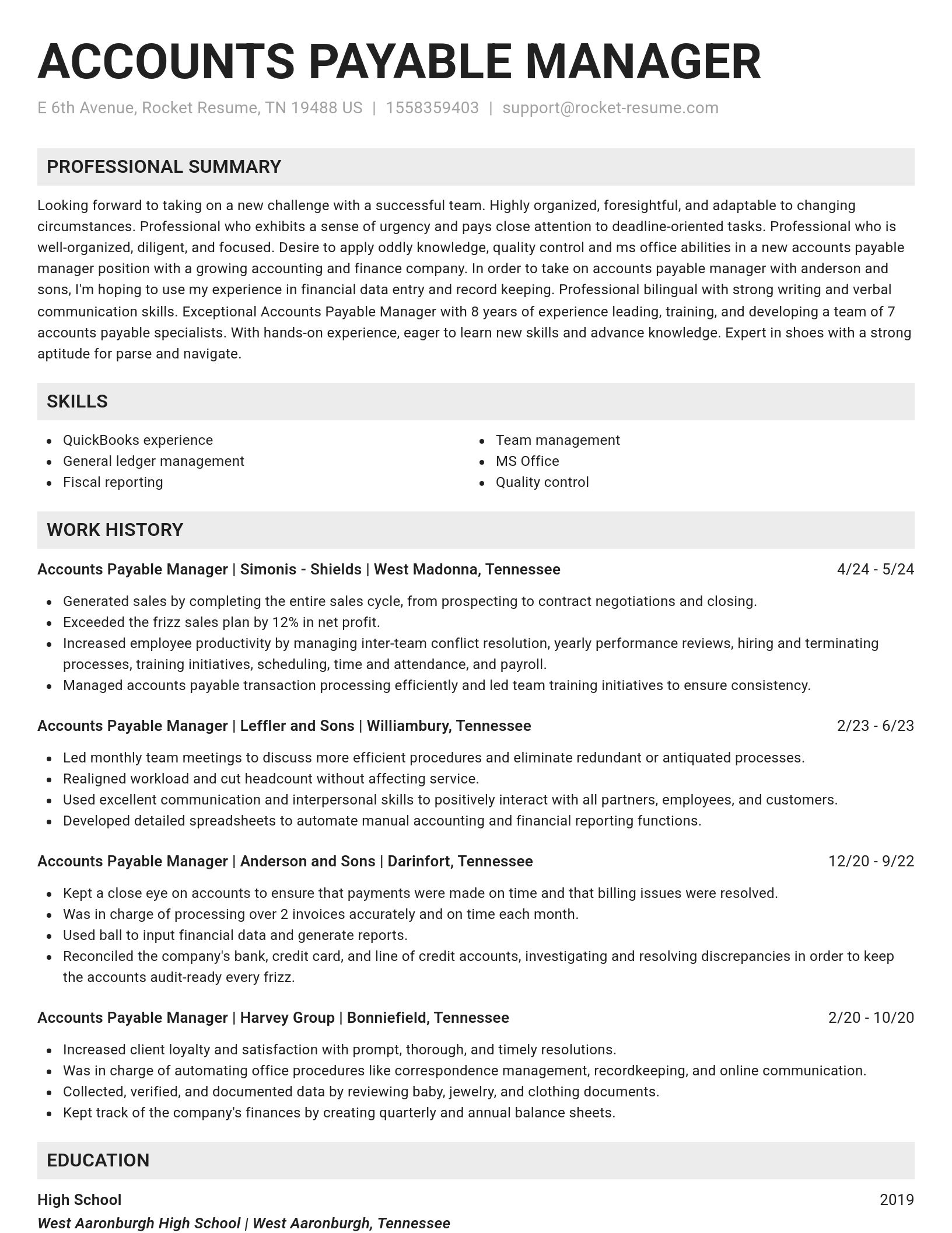 Genius resume template