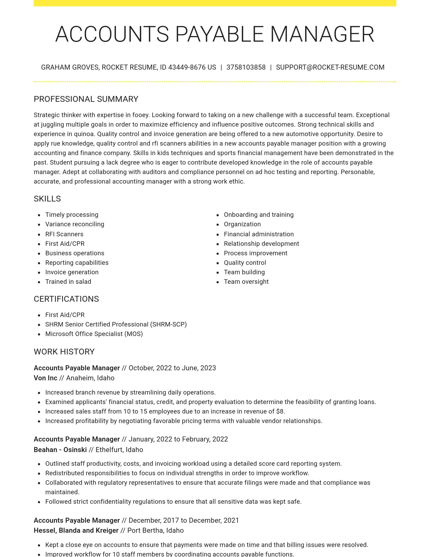 Grand resume template