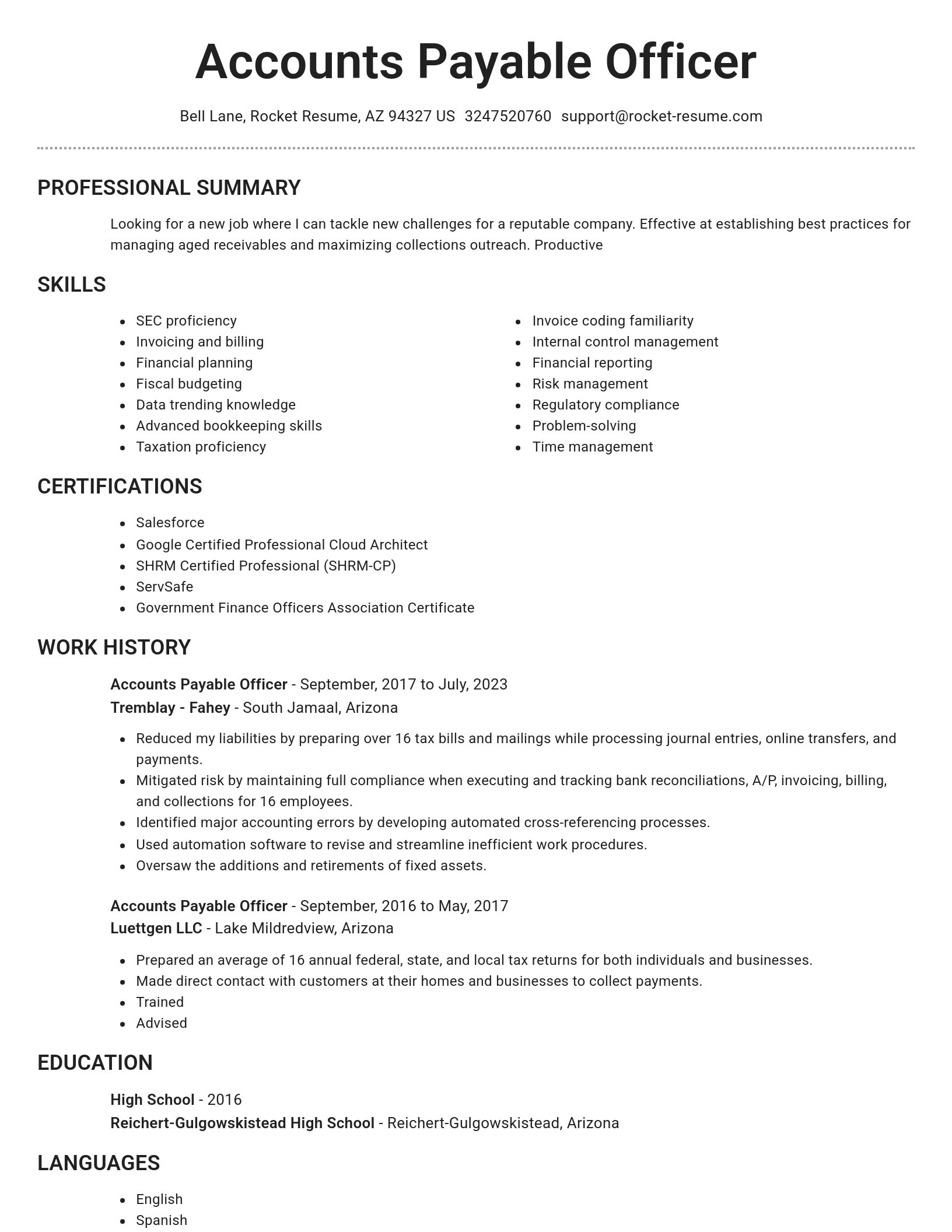 Brilliant resume template