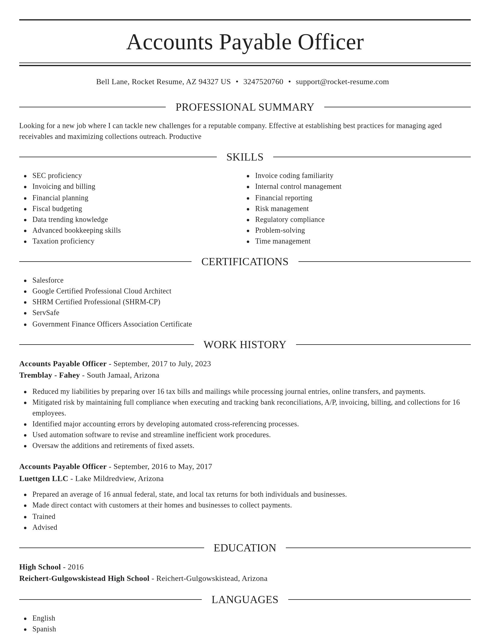 Elegant resume template