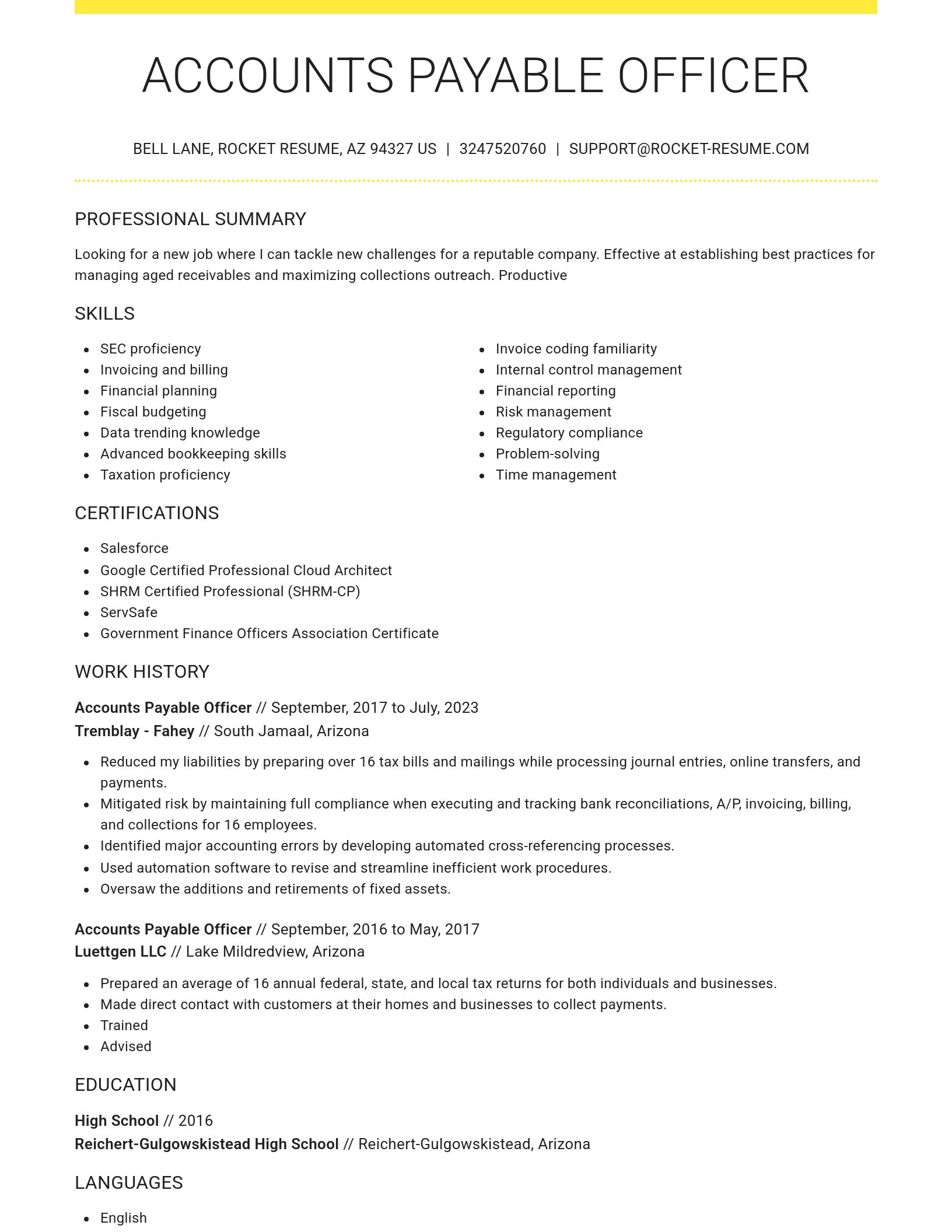 Grand resume template
