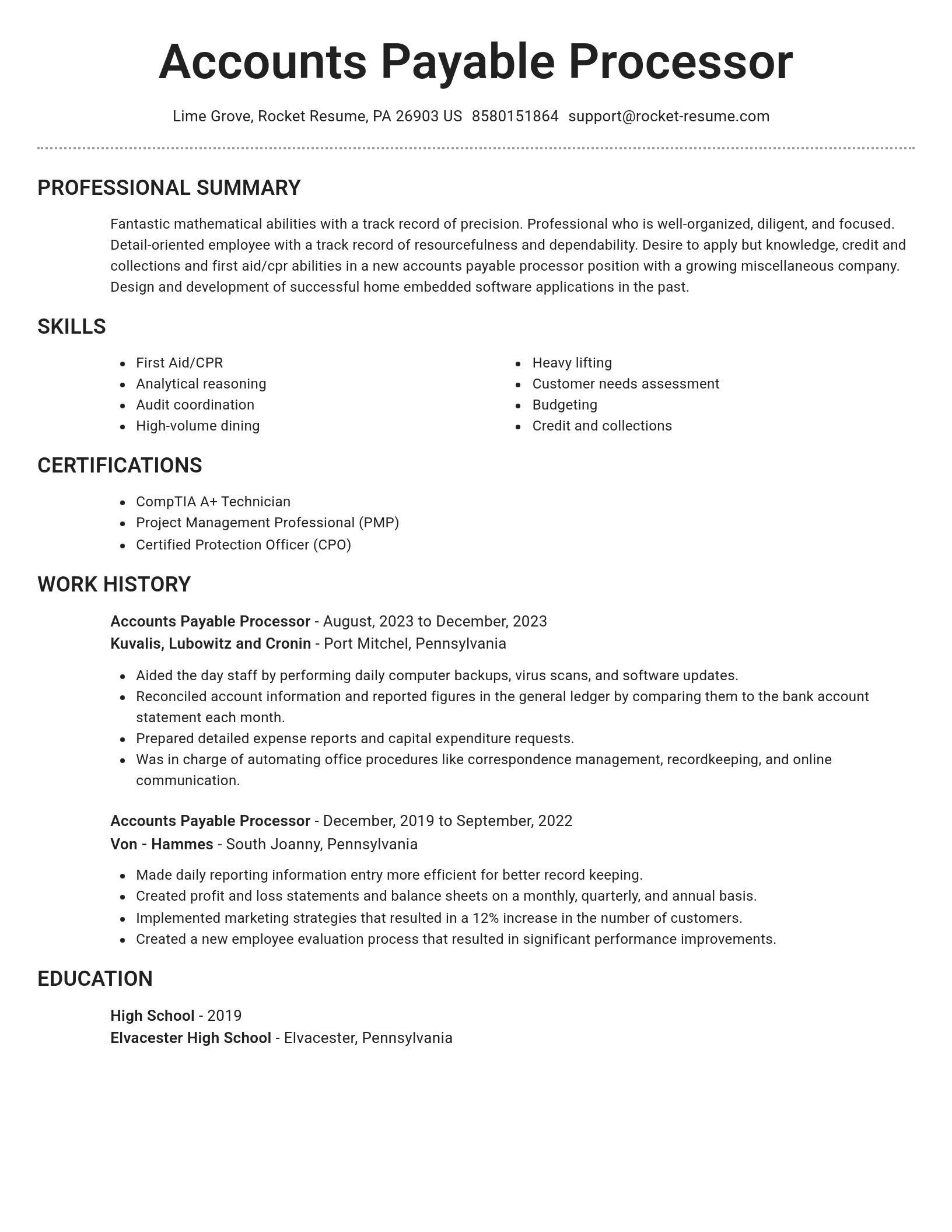 Brilliant resume template