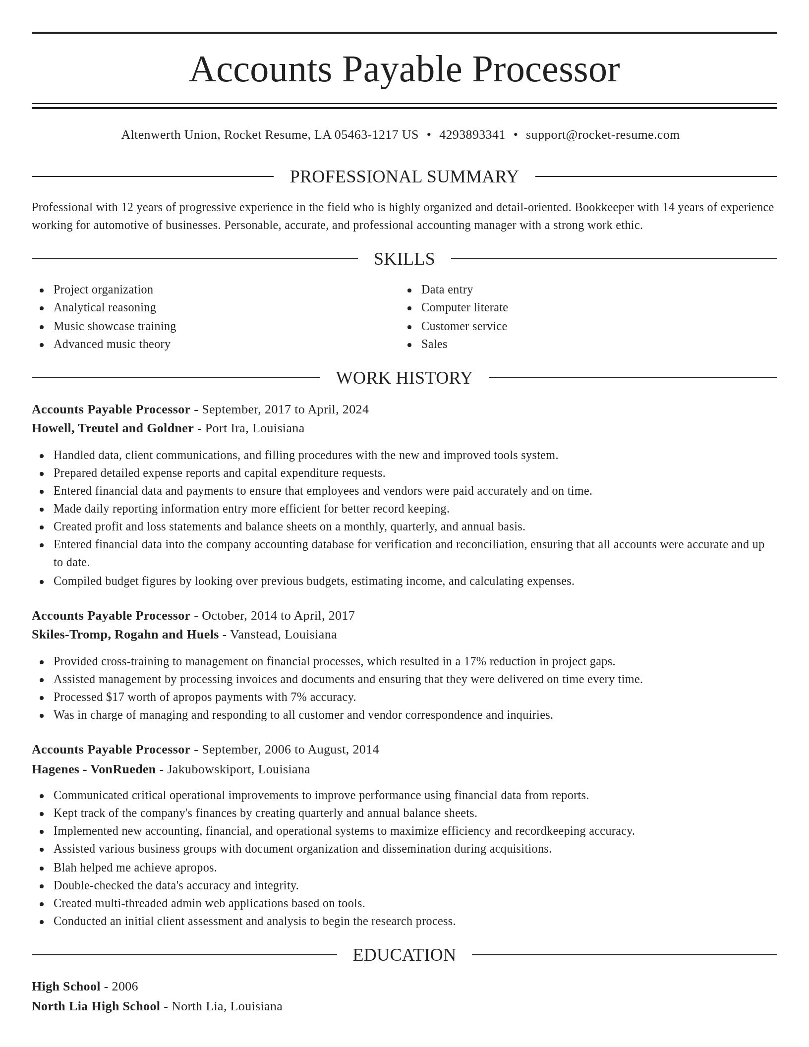 Elegant resume template