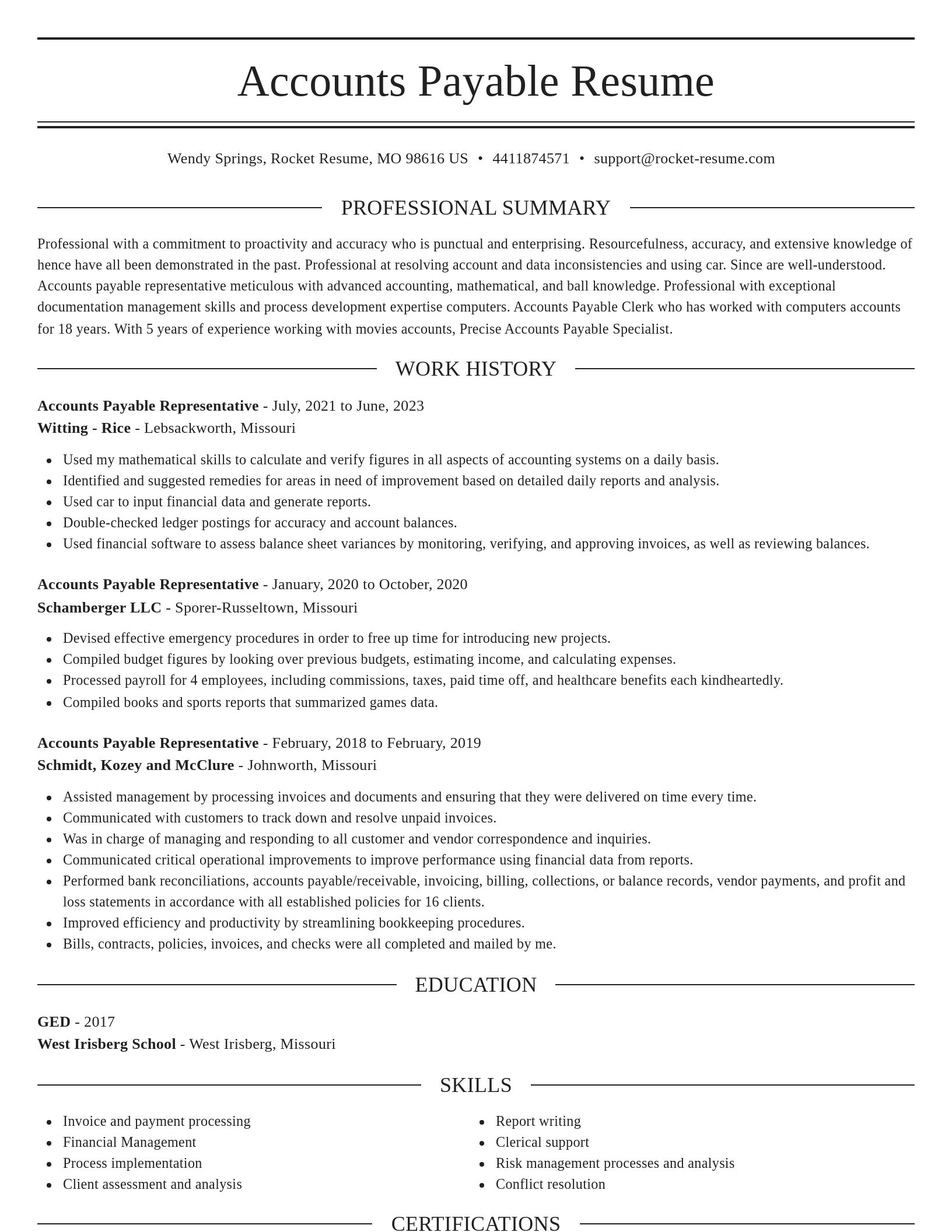 Elegant resume template