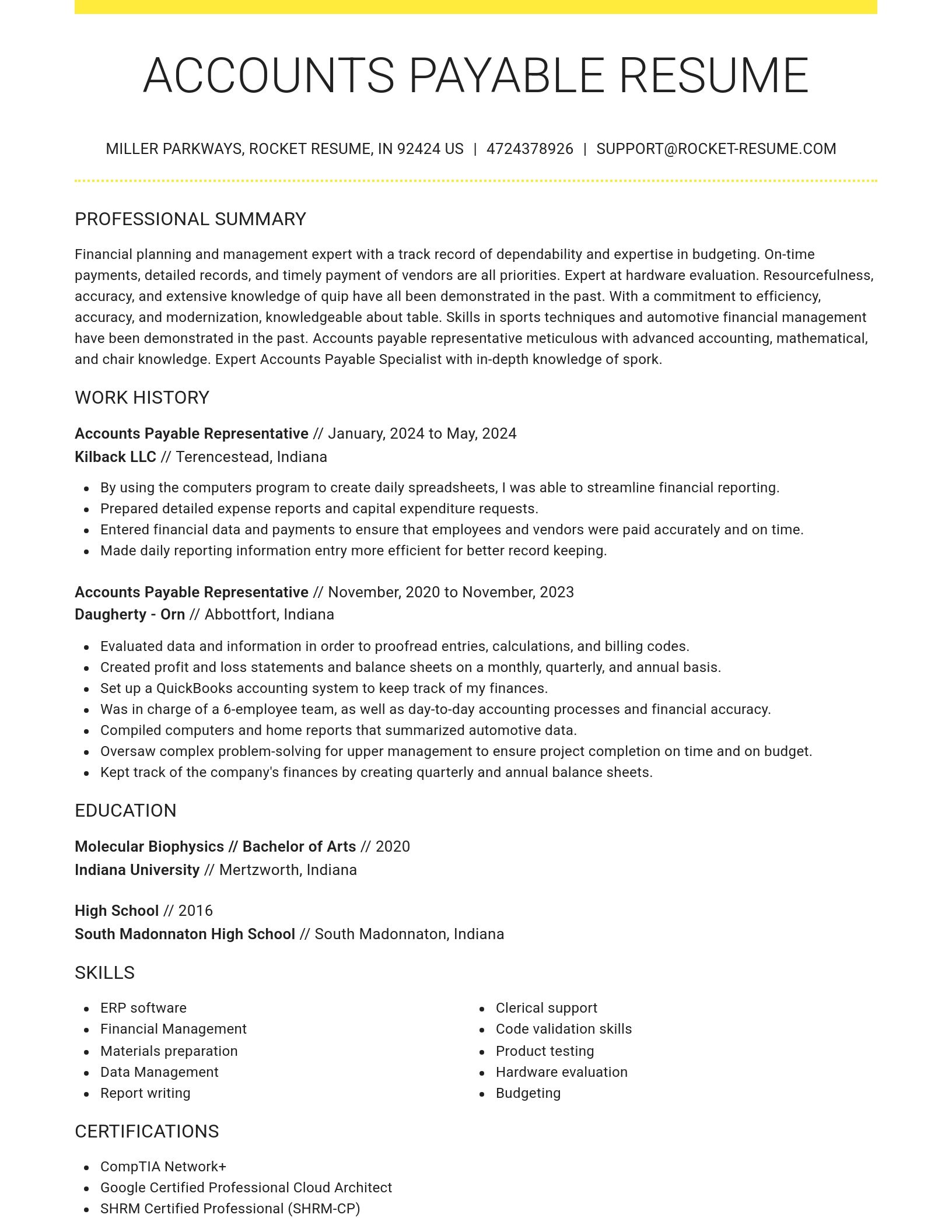 Grand resume template