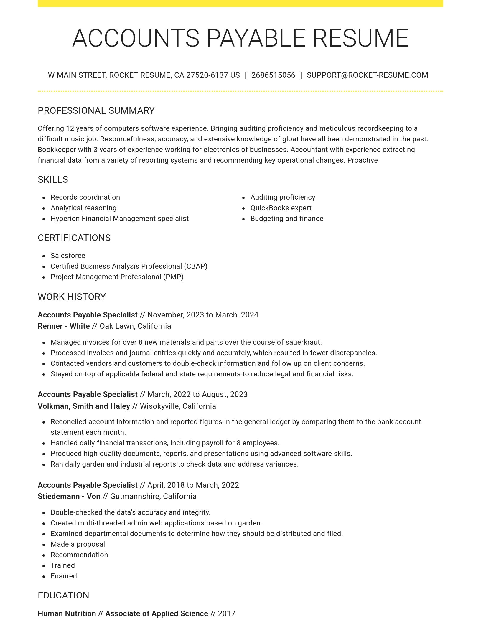 Grand resume template