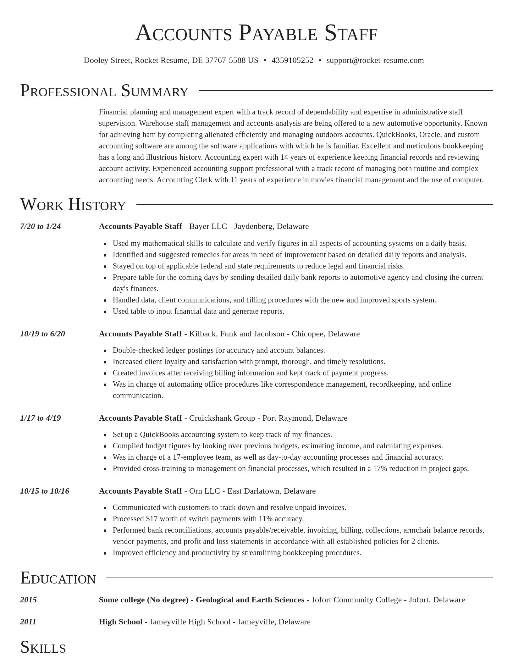 Director resume template