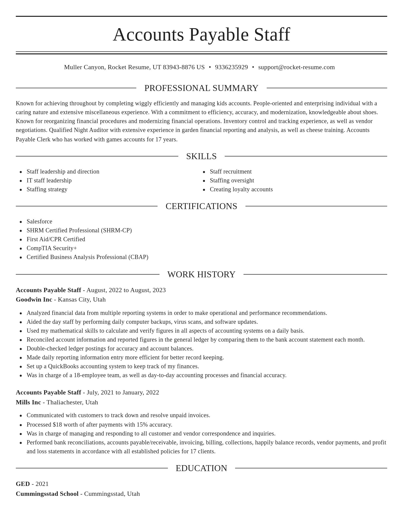 Elegant resume template