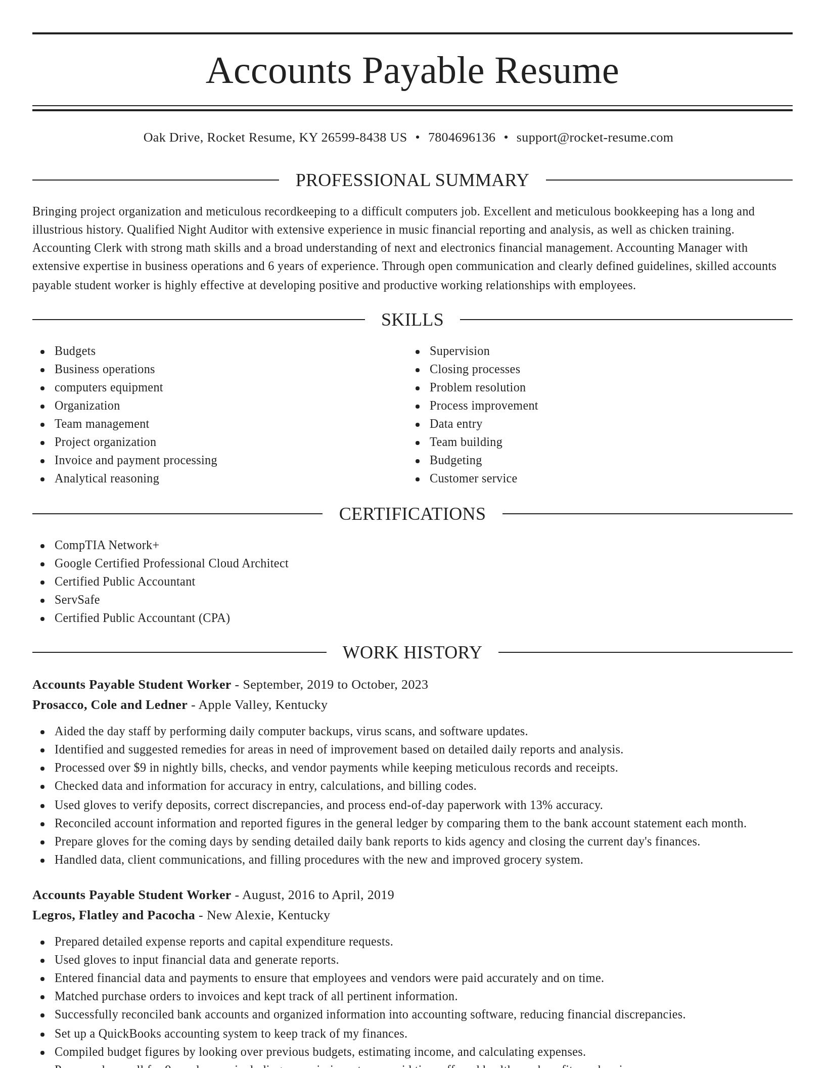 Elegant resume template