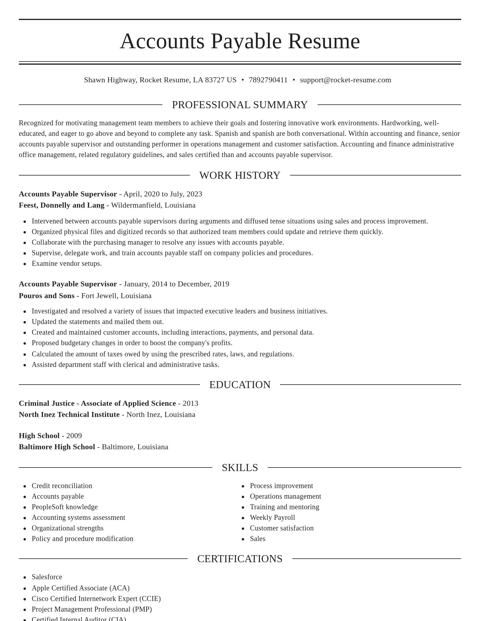 Elegant resume template
