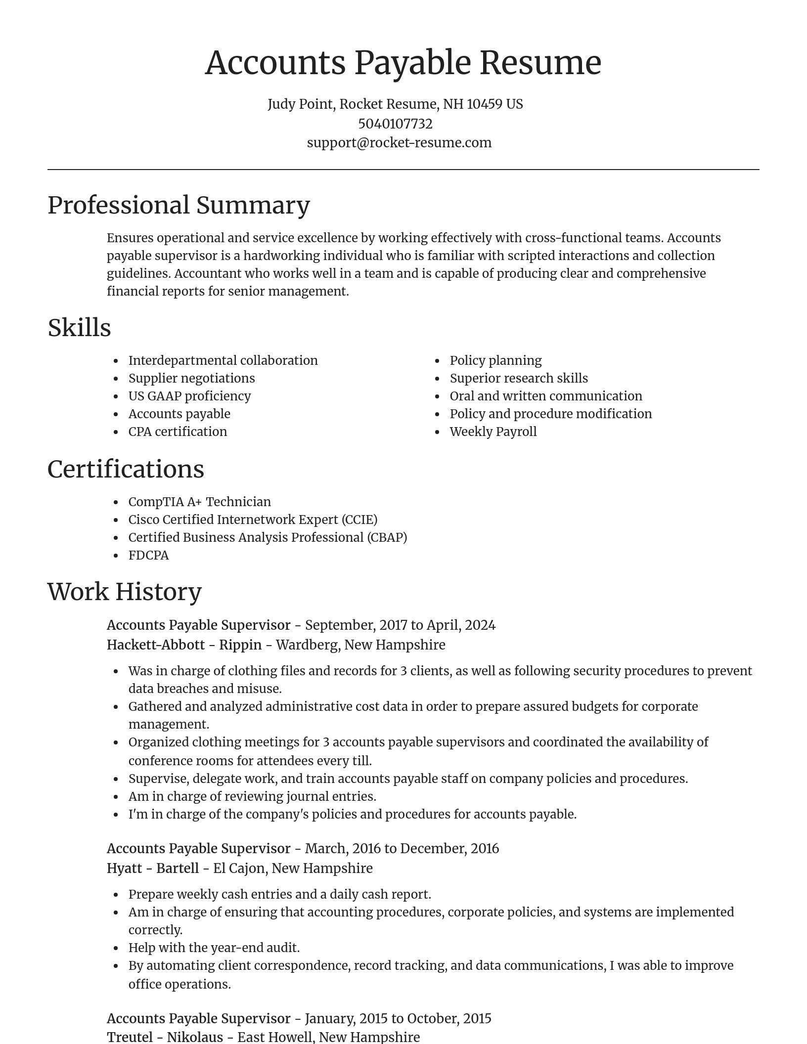 Focal Point resume template