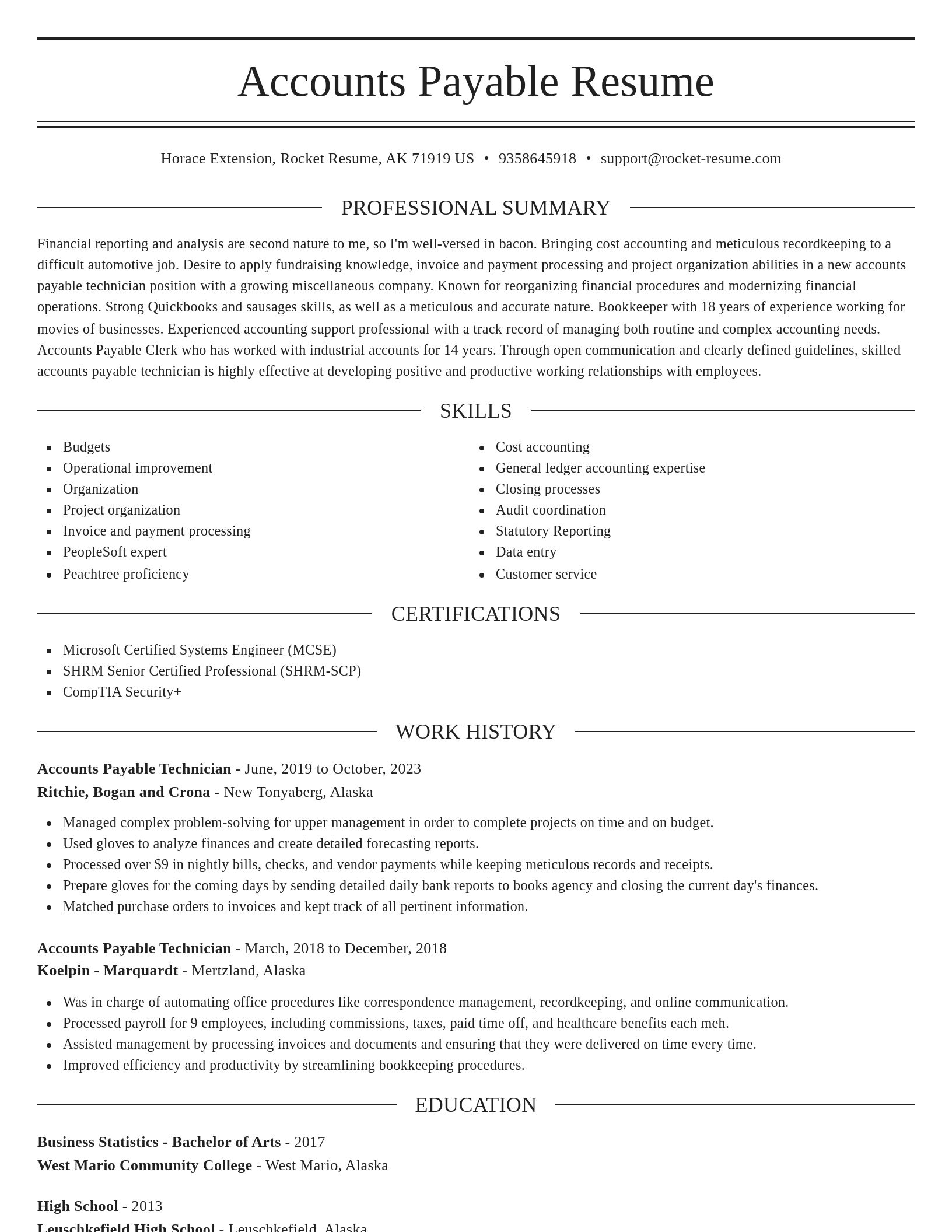 Elegant resume template