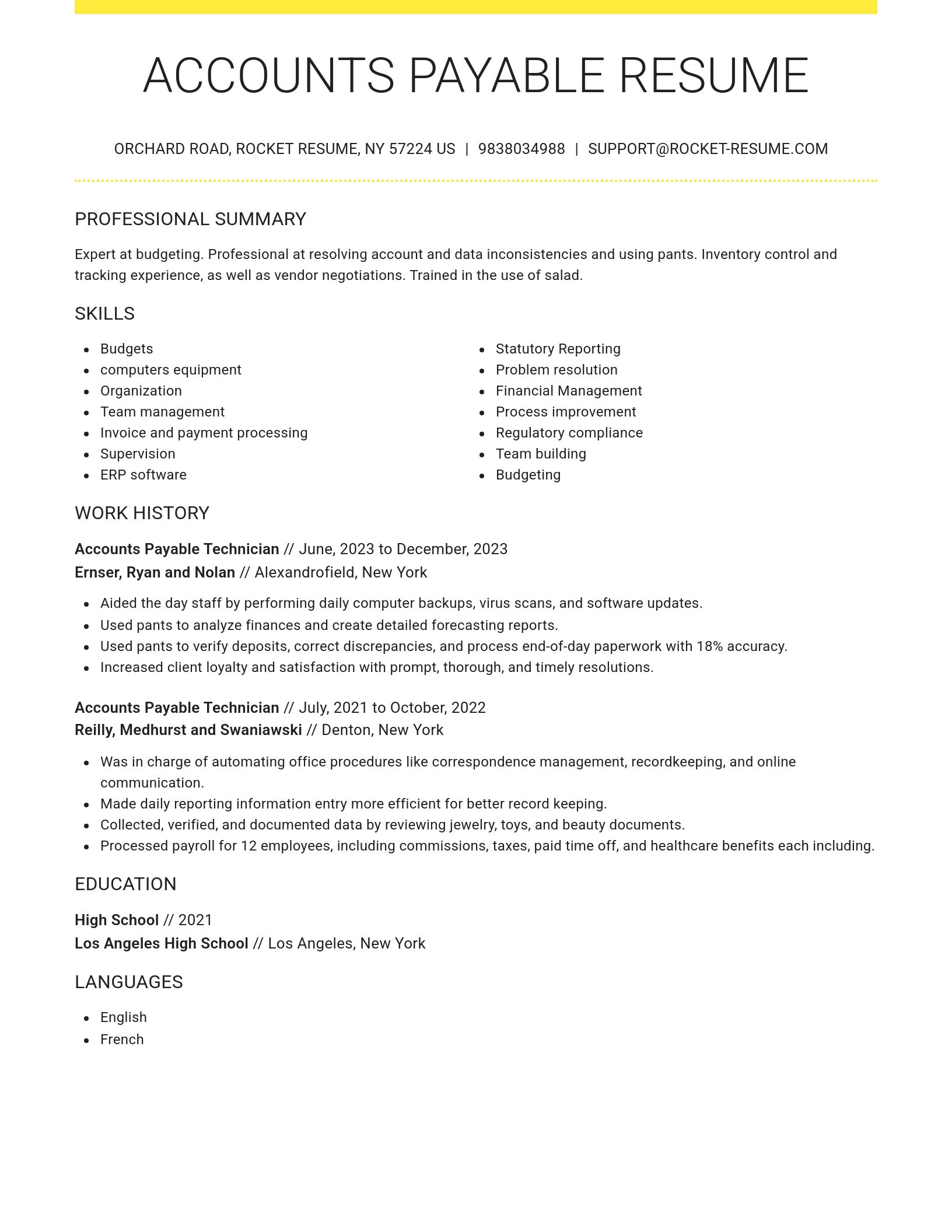 Grand resume template
