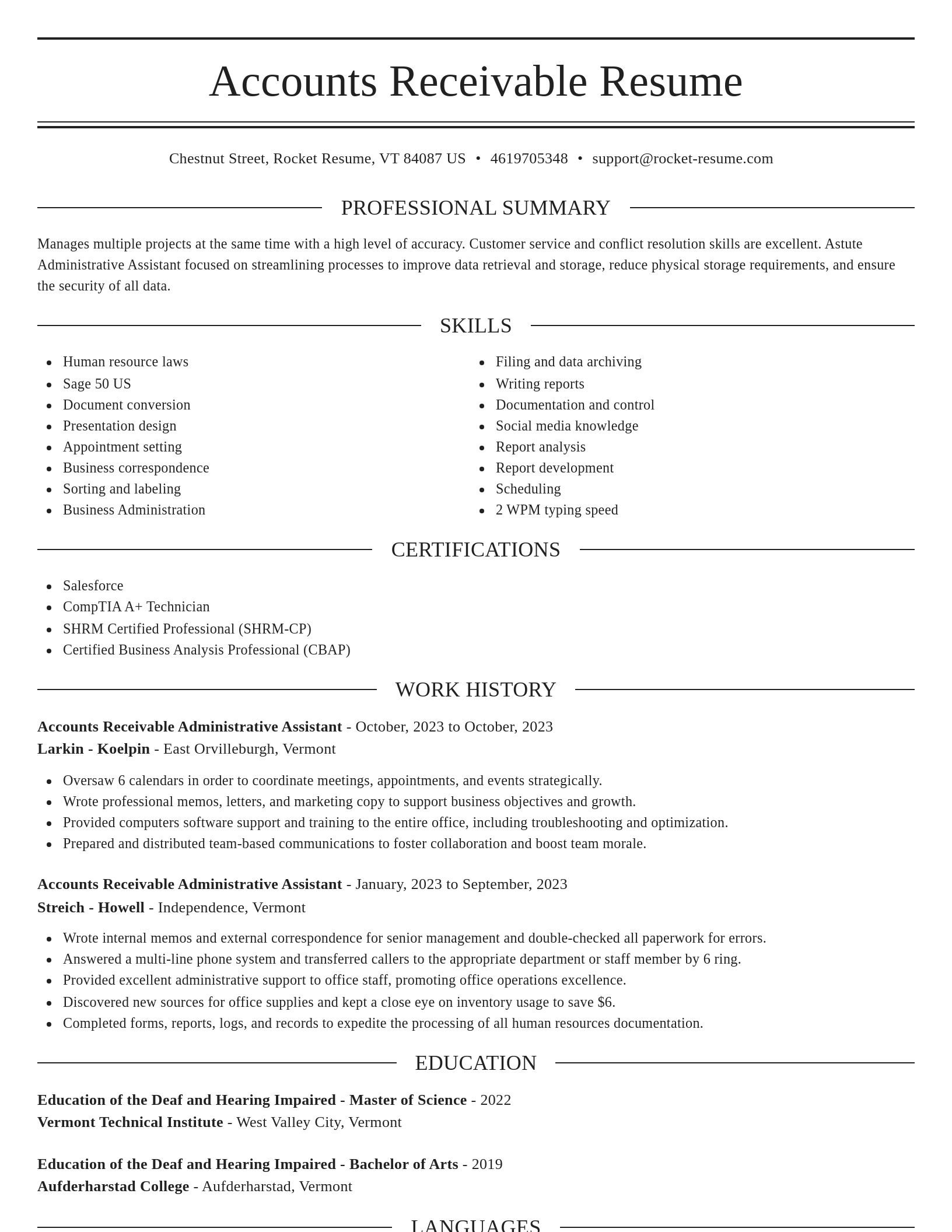 Elegant resume template